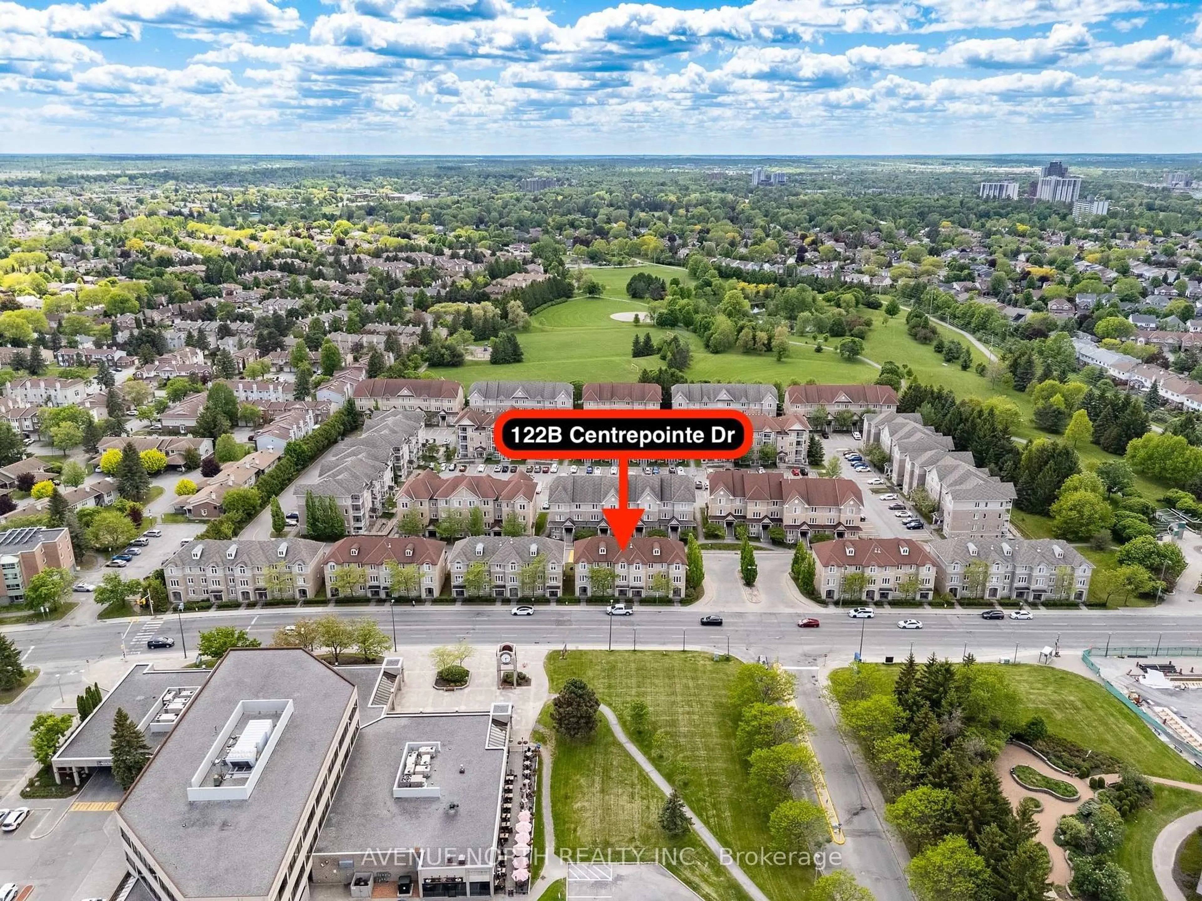 A pic from outside/outdoor area/front of a property/back of a property/a pic from drone, unknown for 122B Centrepointe Dr, Ottawa Ontario K2G 6B1
