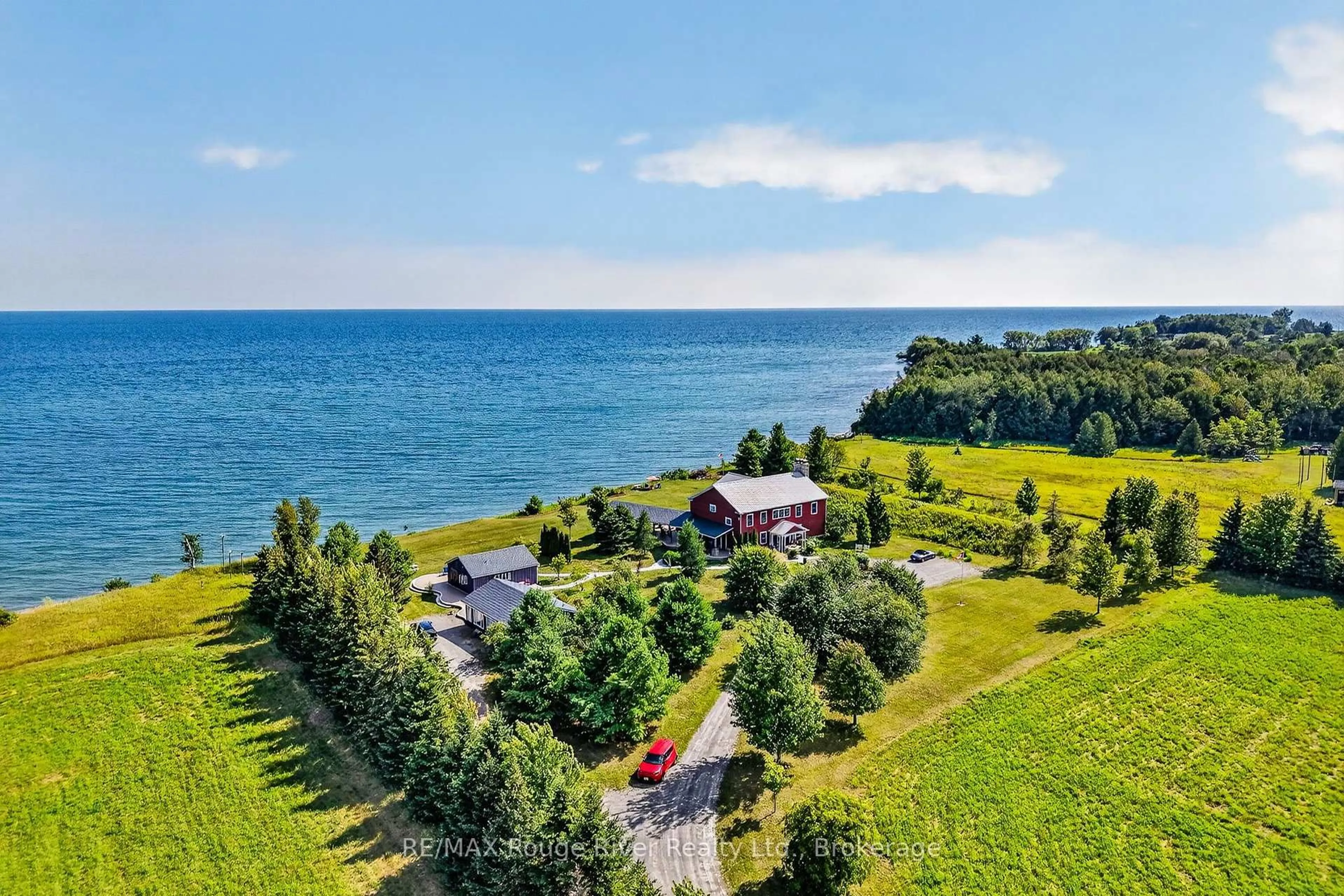 A pic from outside/outdoor area/front of a property/back of a property/a pic from drone, water/lake/river/ocean view for 425 ORCHARD GROVE Rd, Alnwick/Haldimand Ontario K0K 2G0