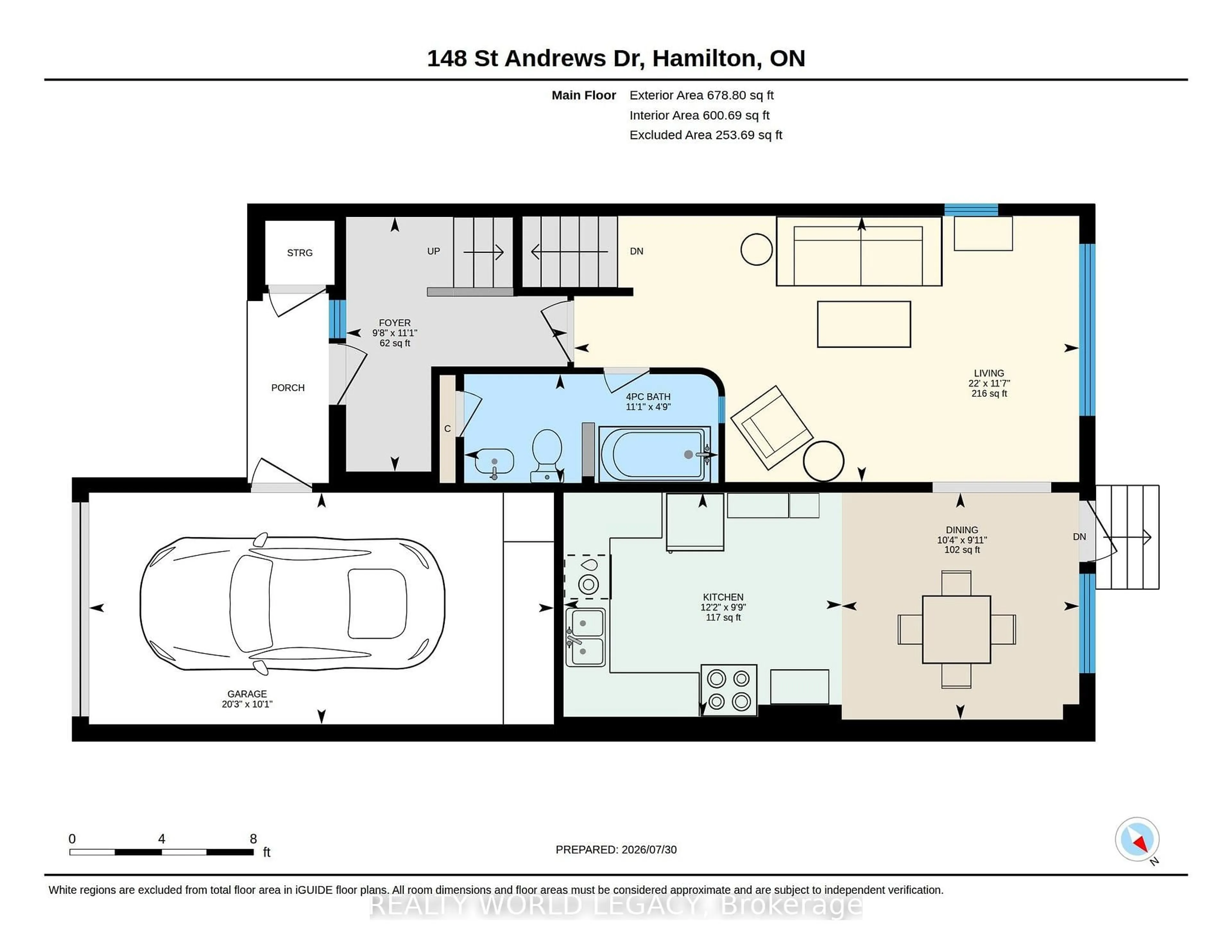 Floor plan for 148 St Andrews Dr, Hamilton Ontario L8K 6C3