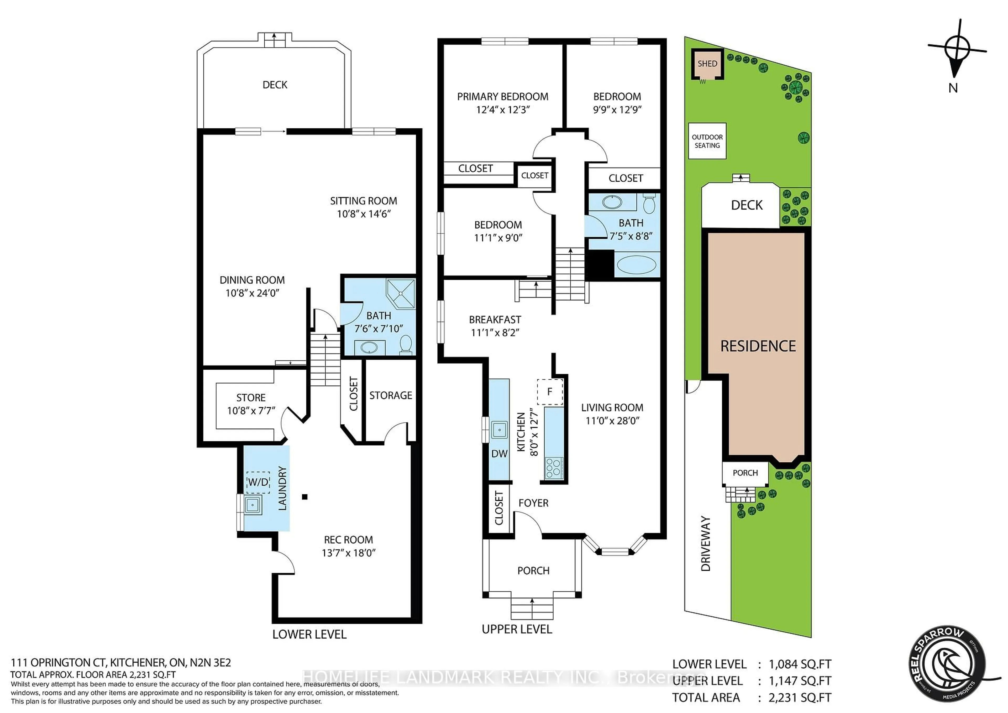 Floor plan for 111 OPRINGTON Crt, Kitchener Ontario N2N 3E2