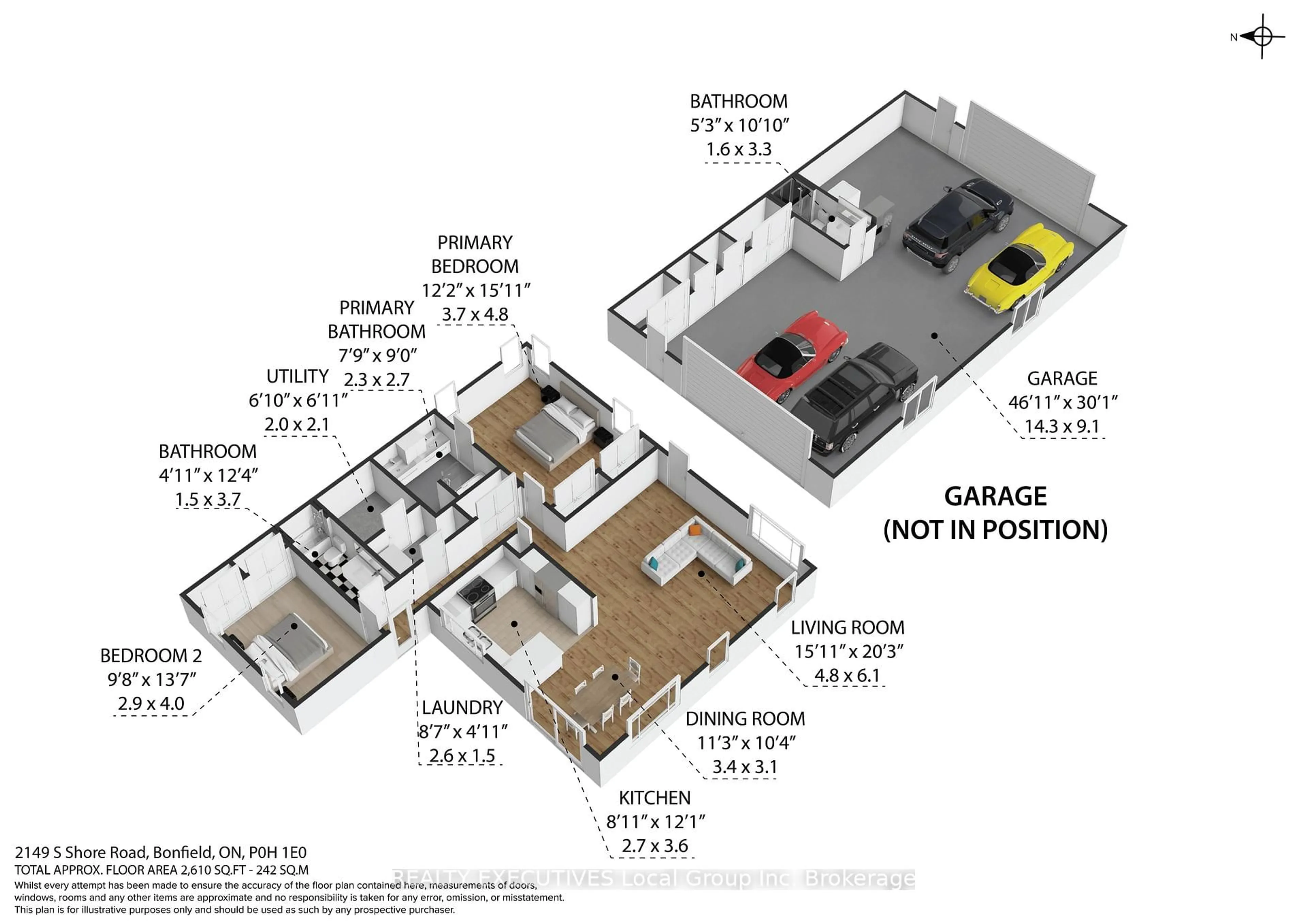 Floor plan for 2149 SOUTH SHORE Rd, Bonfield Ontario P0H 1E0