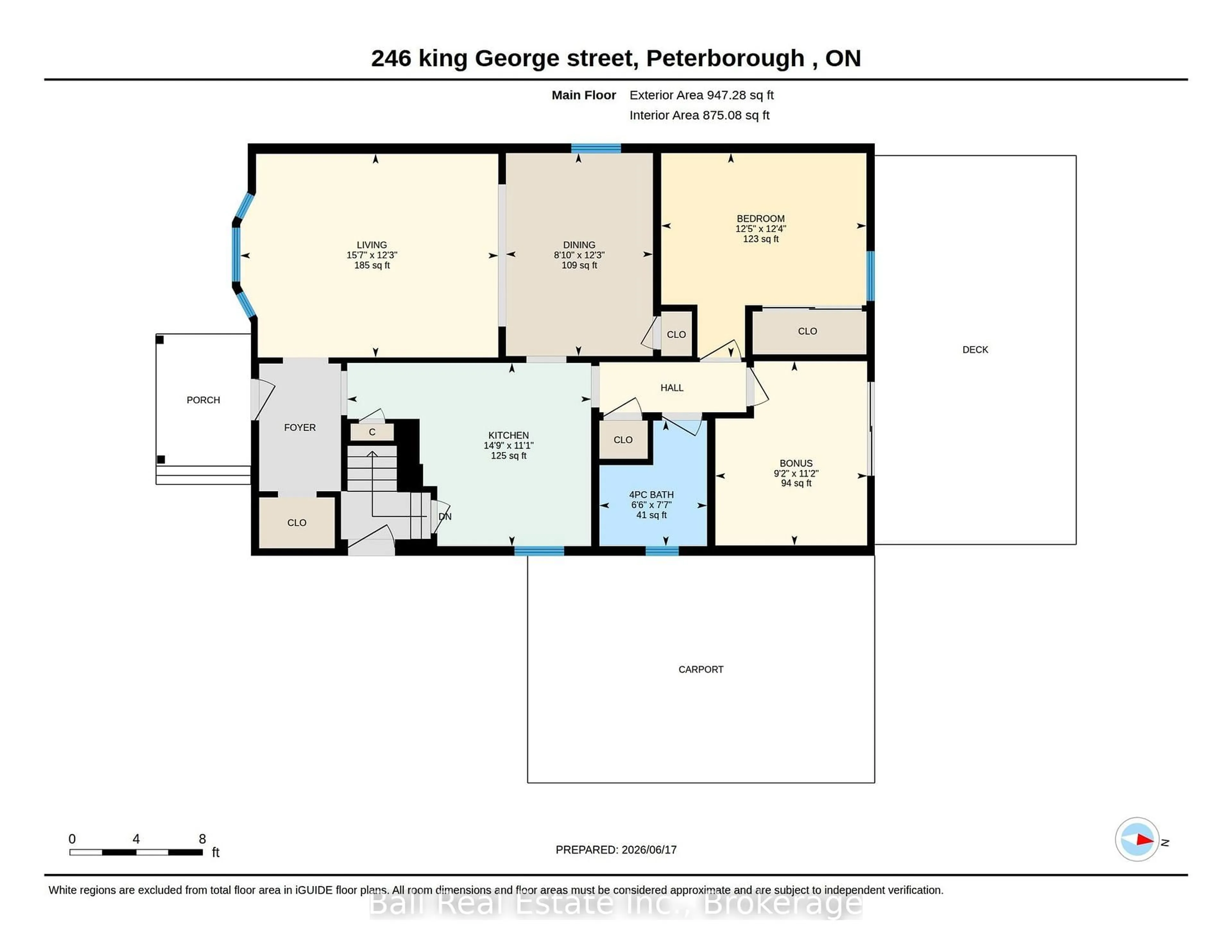 Floor plan for 246 King George St, Peterborough Ontario K9J 1R8
