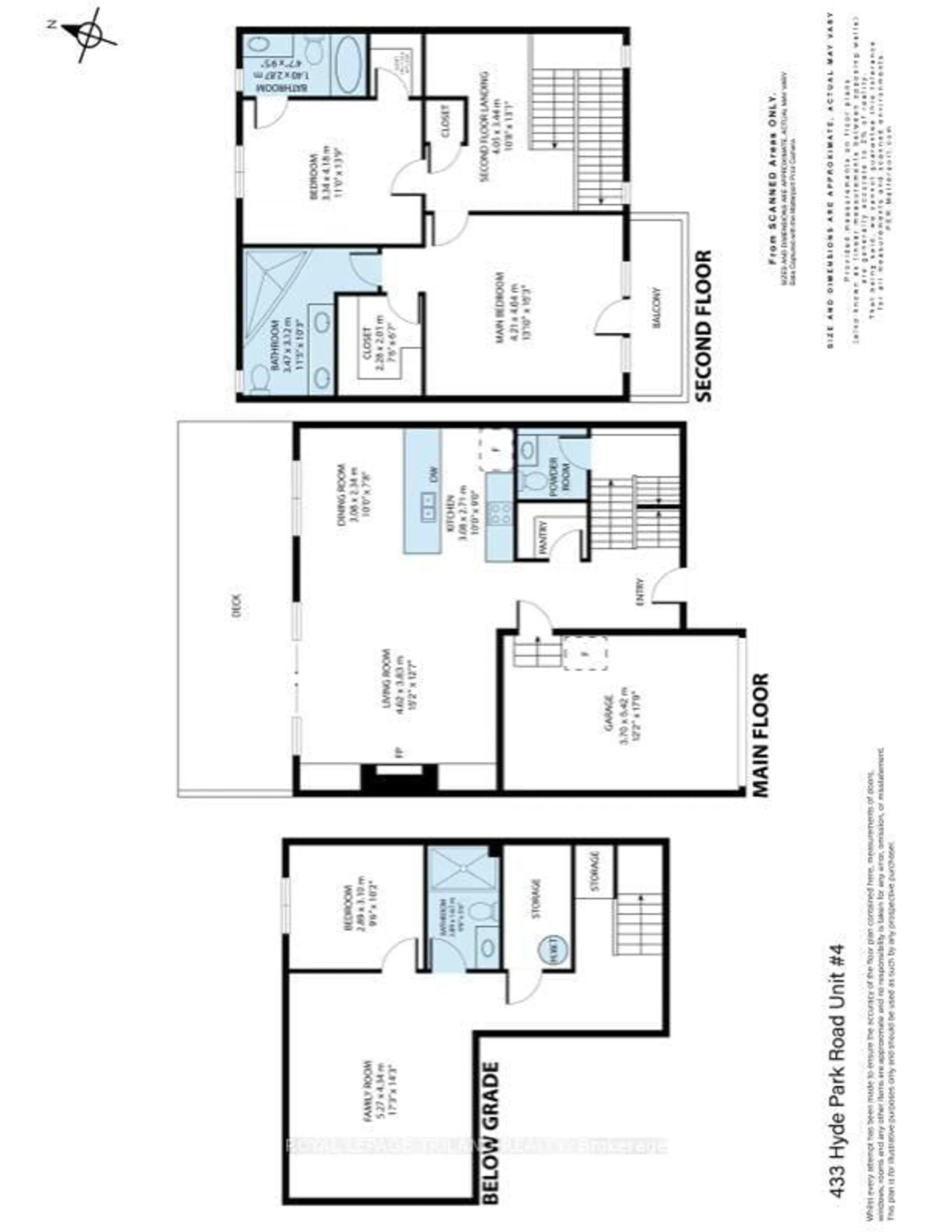Floor plan for 433 Hyde Park Rd #4, London North Ontario N6H 0H5