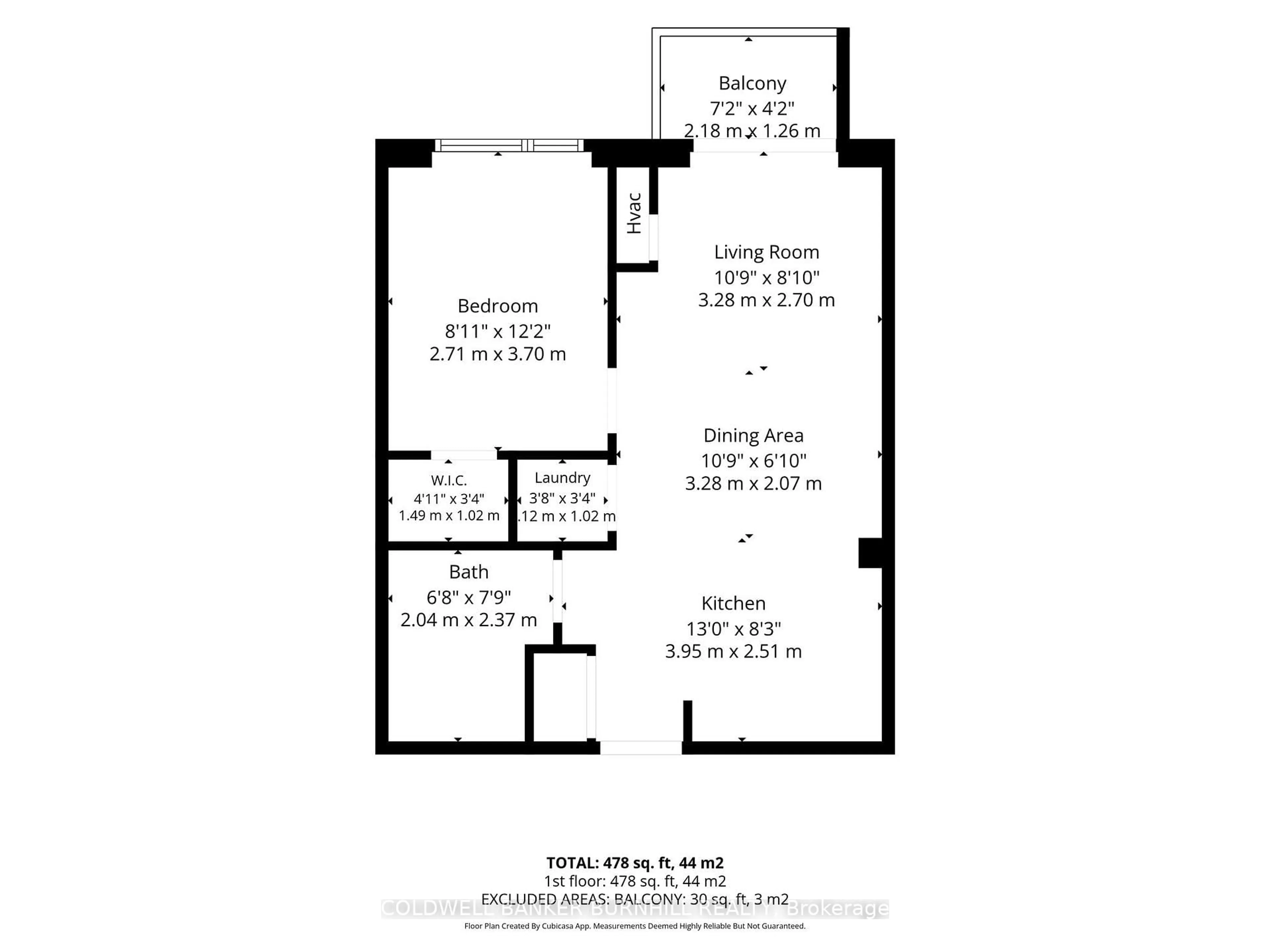 Floor plan for 450 Dundas St #309, Hamilton Ontario L8B 1Z2