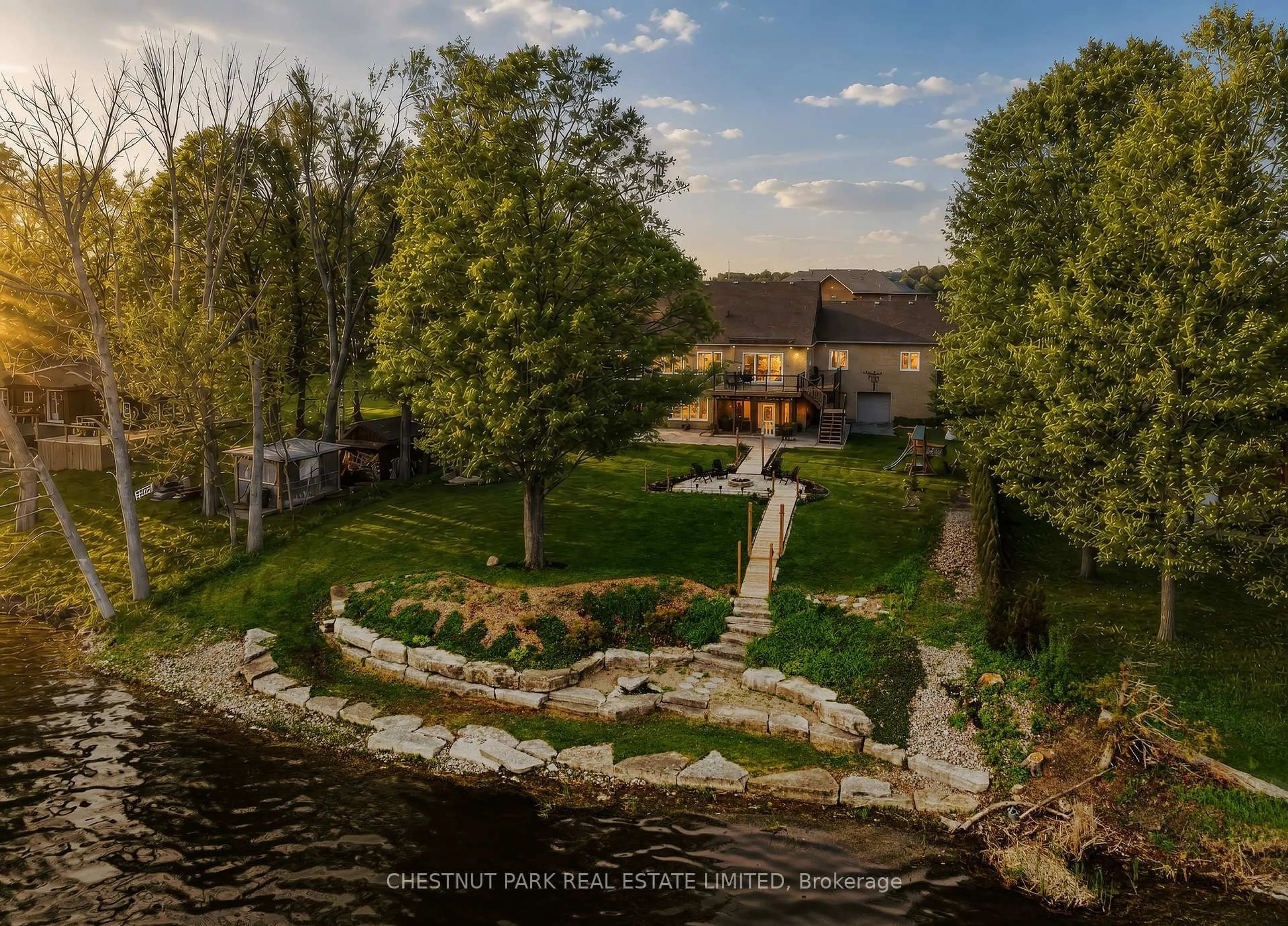 A pic from outside/outdoor area/front of a property/back of a property/a pic from drone, water/lake/river/ocean view for 89 Gilson St, Kawartha Lakes Ontario K0M 2C0