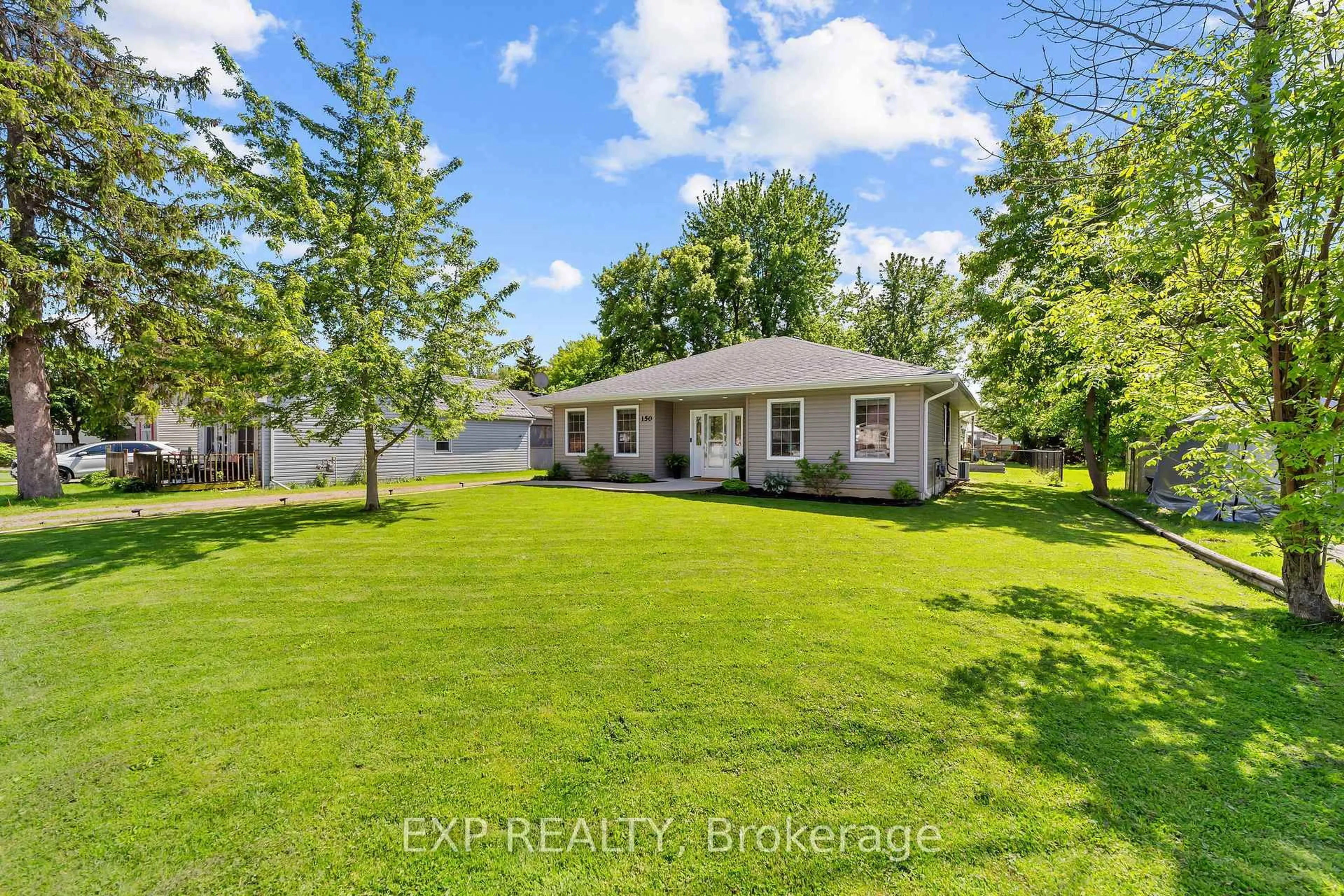 A pic from outside/outdoor area/front of a property/back of a property/a pic from drone, water/lake/river/ocean view for 150 O'Mara St, Southwest Middlesex Ontario N0L 1M0