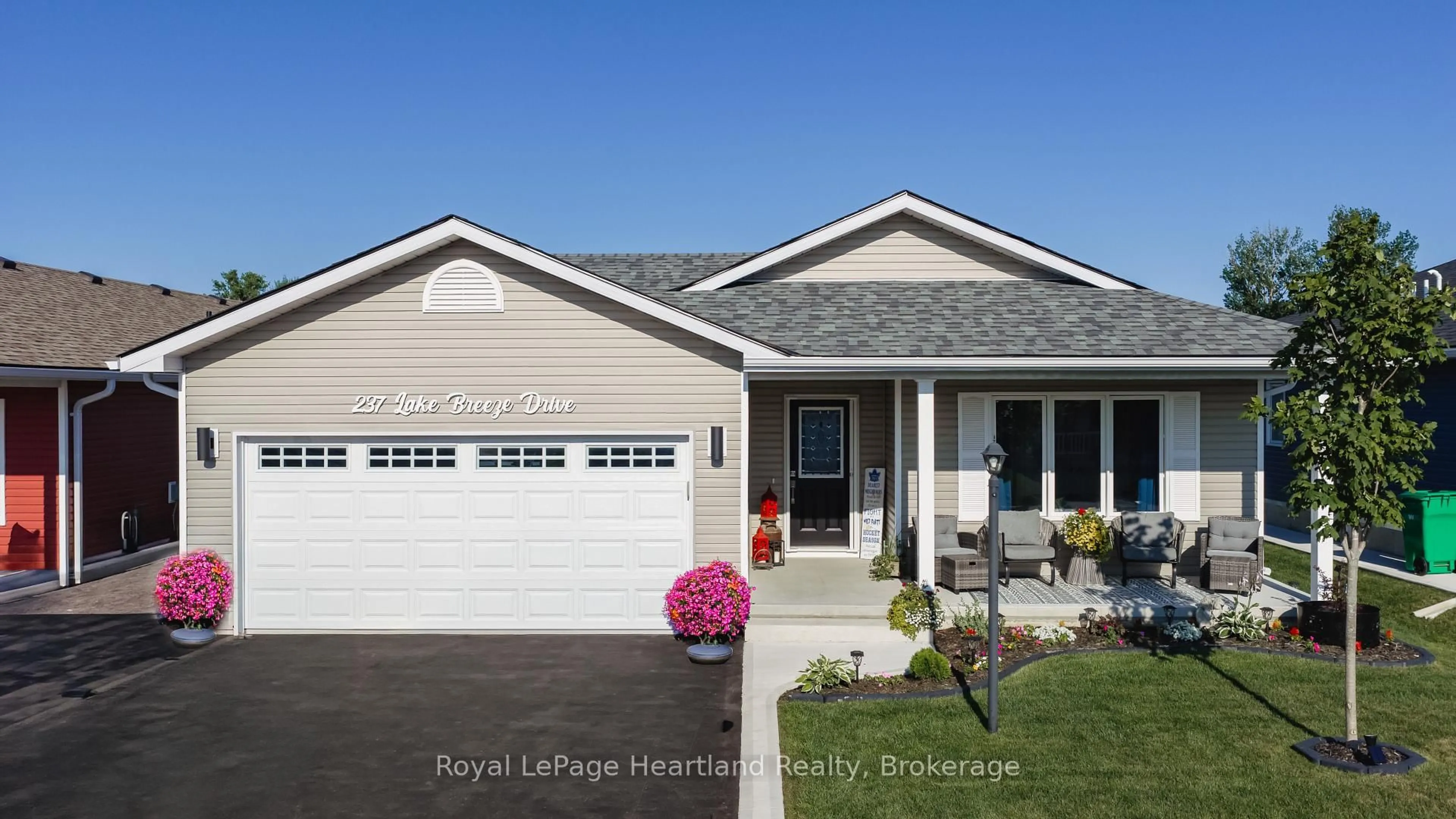 Home with vinyl exterior material, street for 237 Lake Breeze Dr, Ashfield-Colborne-Wawanosh Ontario N7A 0C6
