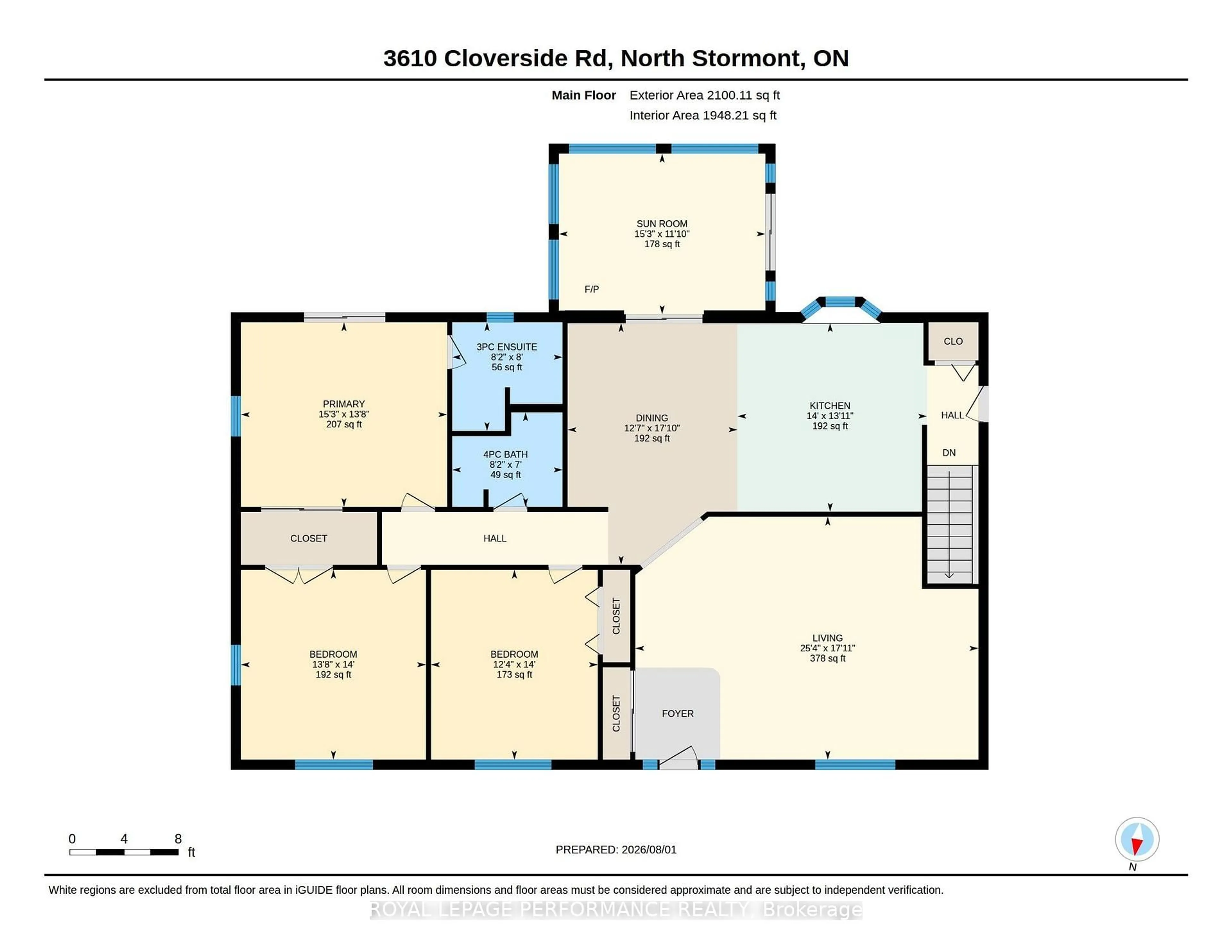 Floor plan for 3610 Cloverside Rd, North Stormont Ontario K0C 1C0