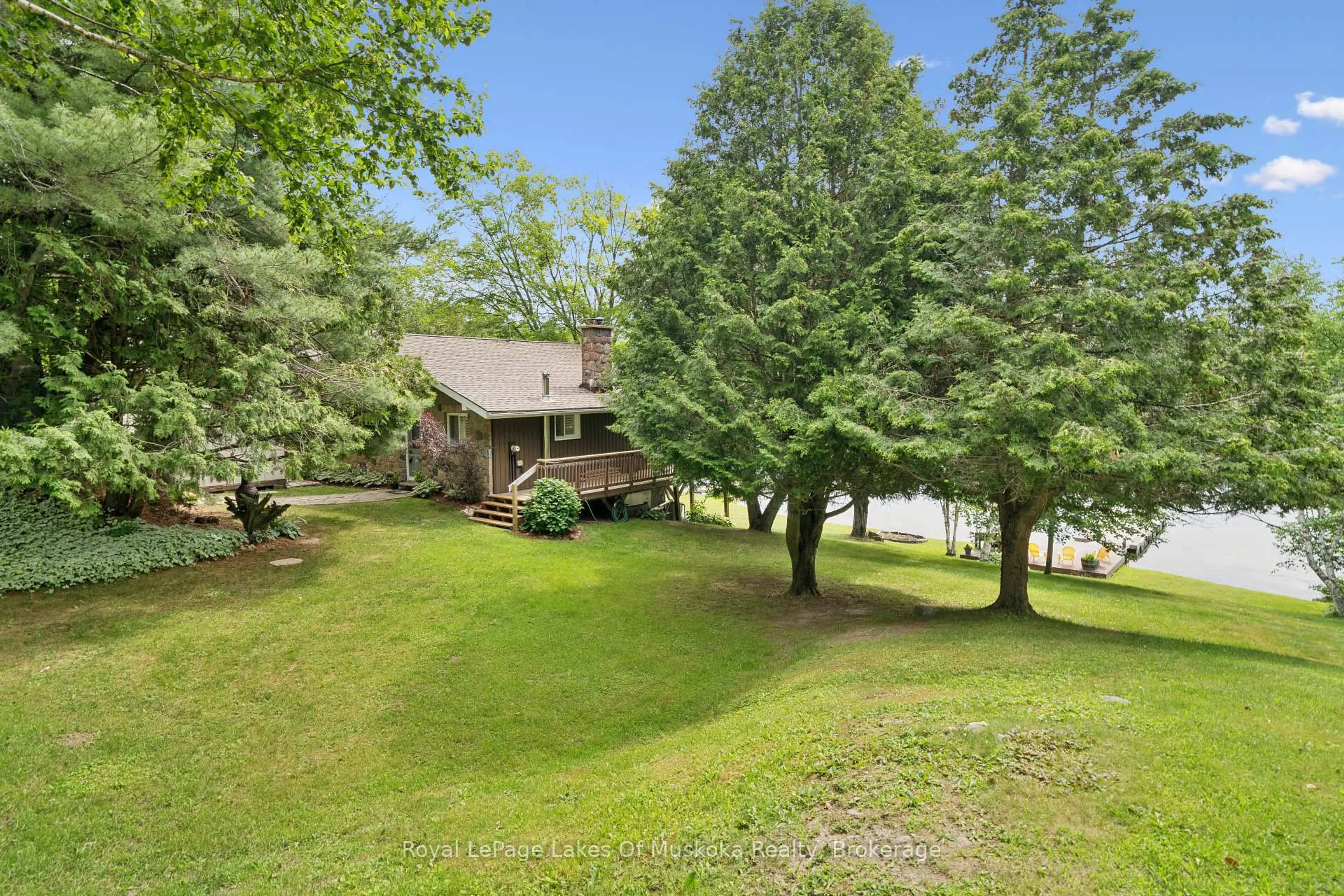 A pic from outside/outdoor area/front of a property/back of a property/a pic from drone, water/lake/river/ocean view for 1082 Kawagama Lake Rd, Algonquin Highlands Ontario P0A 1E0