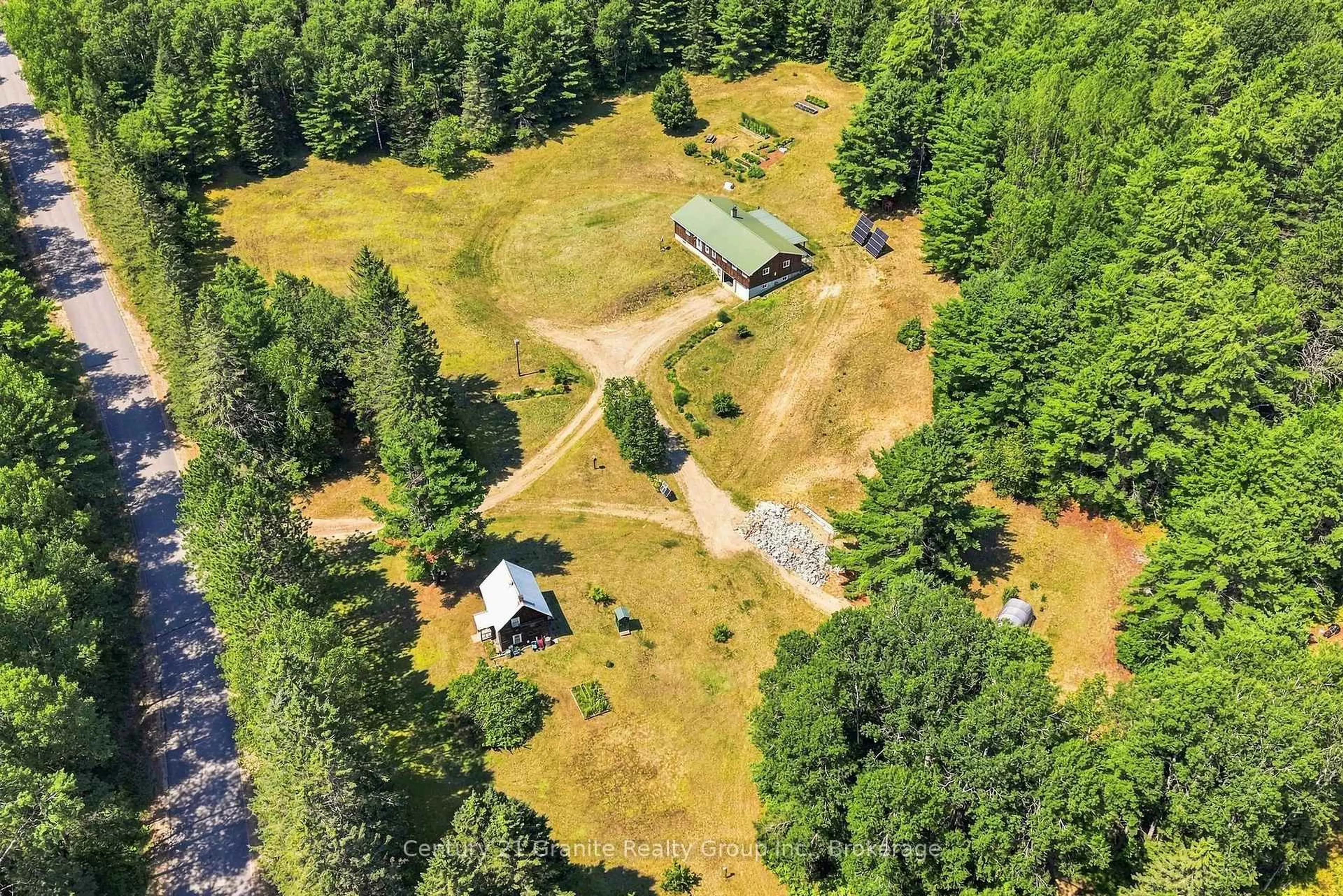 A pic from outside/outdoor area/front of a property/back of a property/a pic from drone, forest/trees view for 2125 Boulter Rd, Maple Leaf Ontario K0L 2R0
