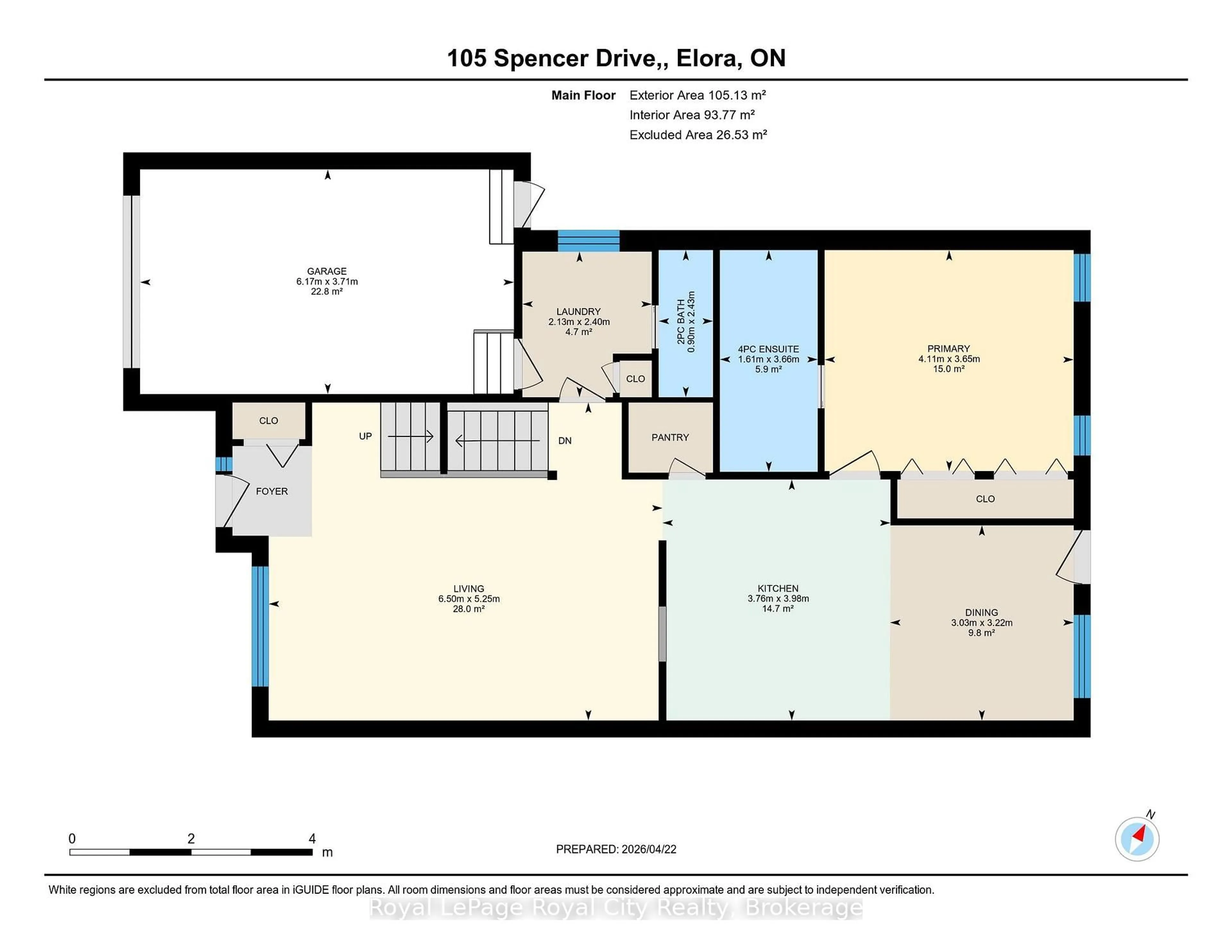 Floor plan for 105 Spencer Dr, Centre Wellington Ontario N0B 1S0