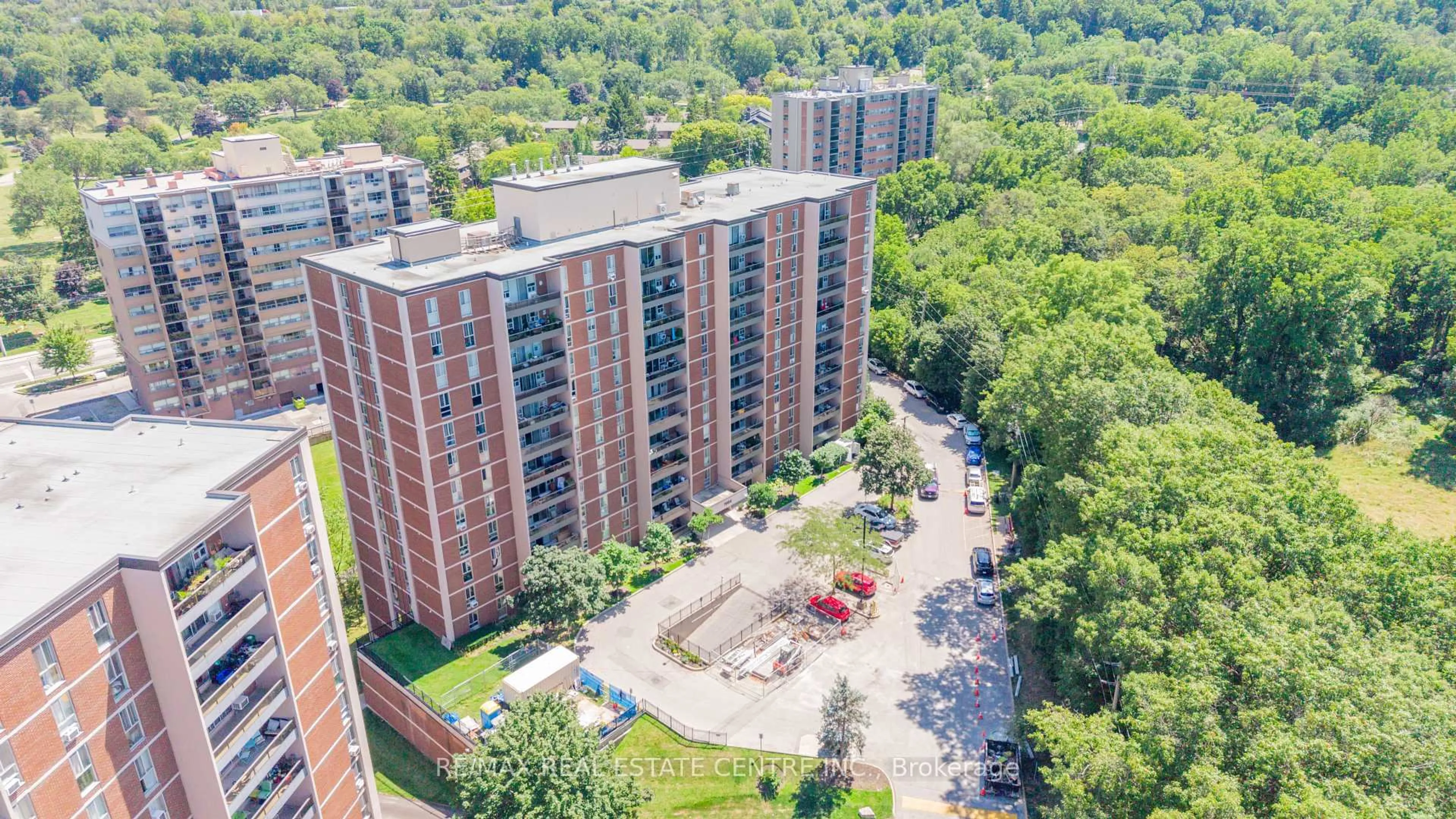 A pic from outside/outdoor area/front of a property/back of a property/a pic from drone, city buildings view from balcony for 1964 Main St #806, Hamilton Ontario L8S 1J5