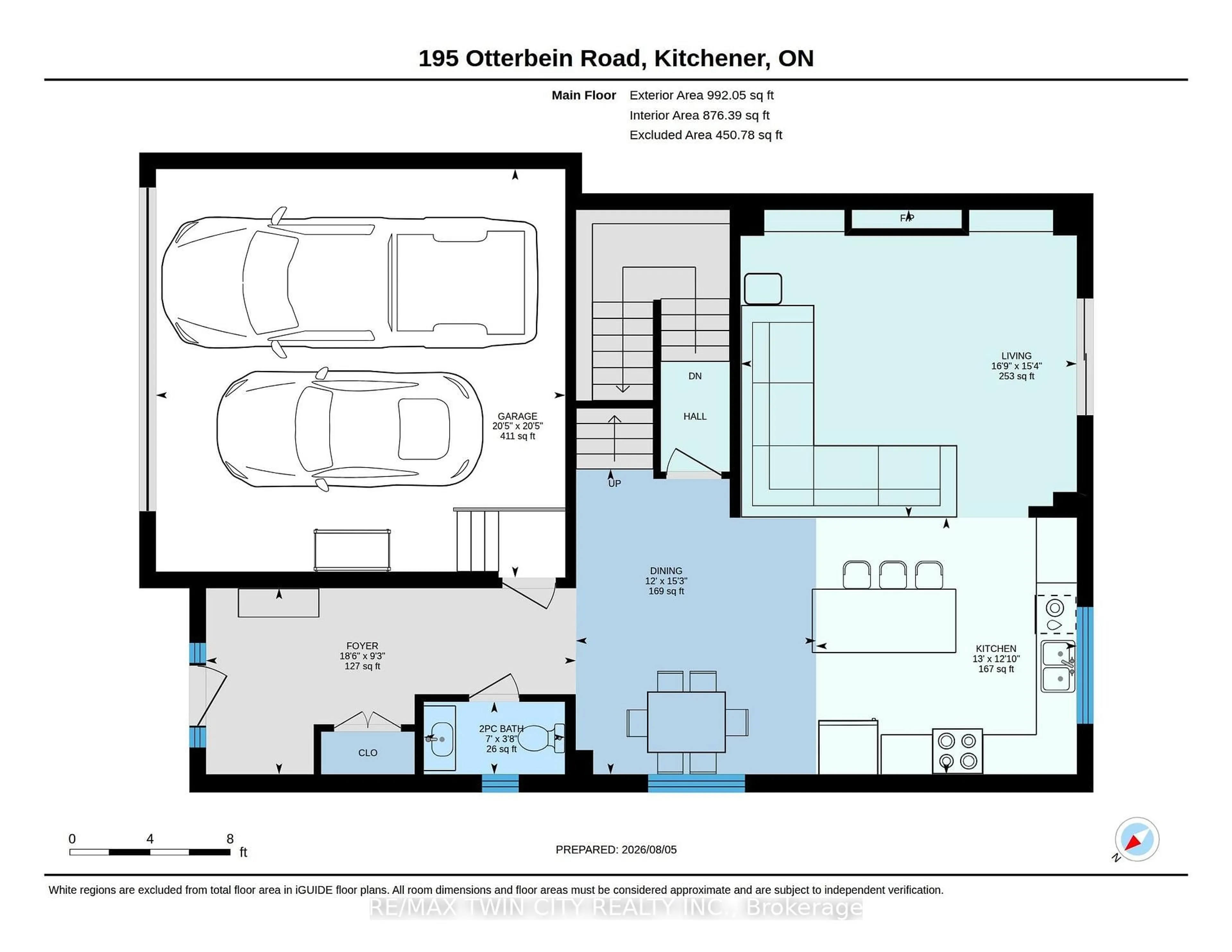 Floor plan for 195 Otterbein Rd, Kitchener Ontario N2B 0A8