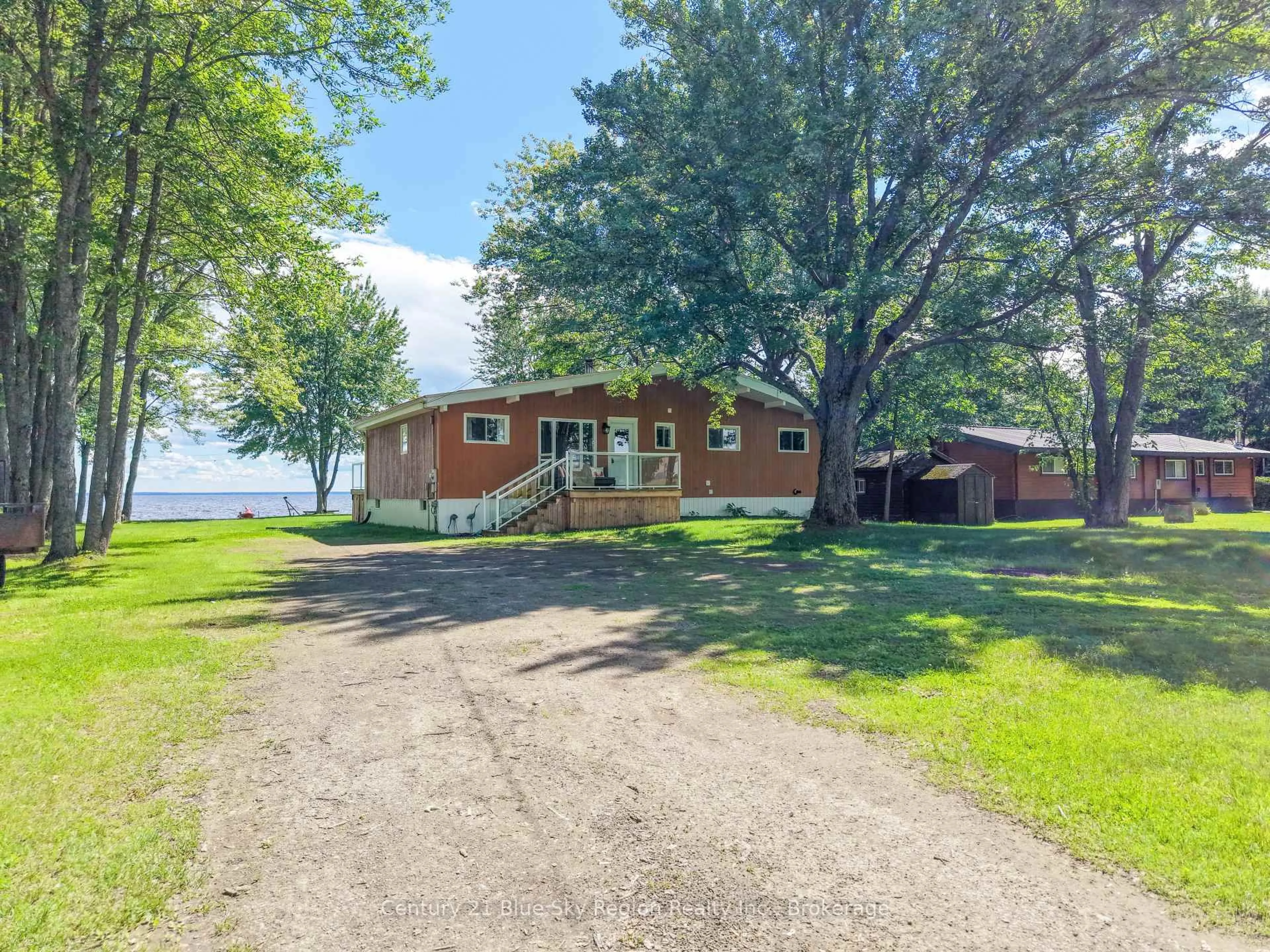 A pic from outside/outdoor area/front of a property/back of a property/a pic from drone, water/lake/river/ocean view for 370 Marleau Rd, West Nipissing Ontario P2B 2X1