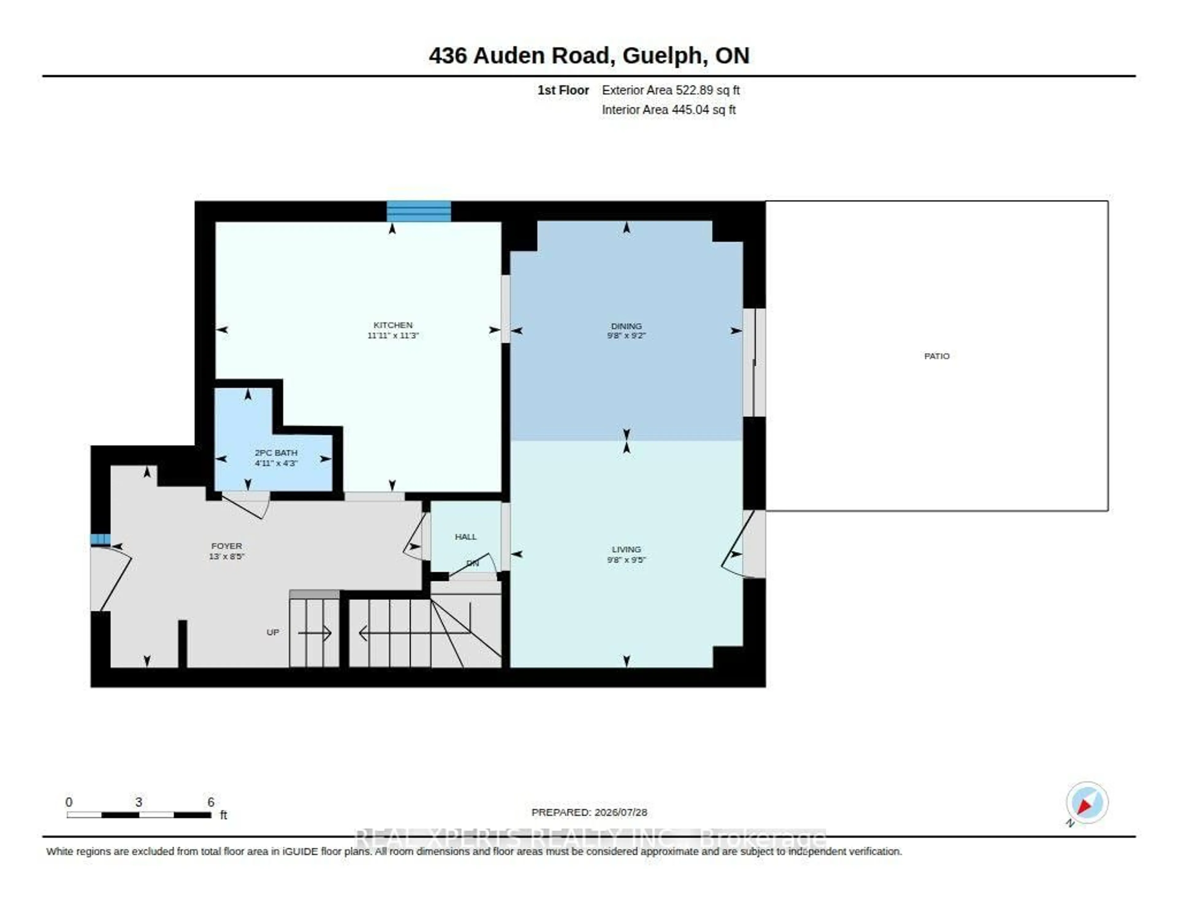 Floor plan for 436 Auden Rd, Guelph Ontario N1E 6V7