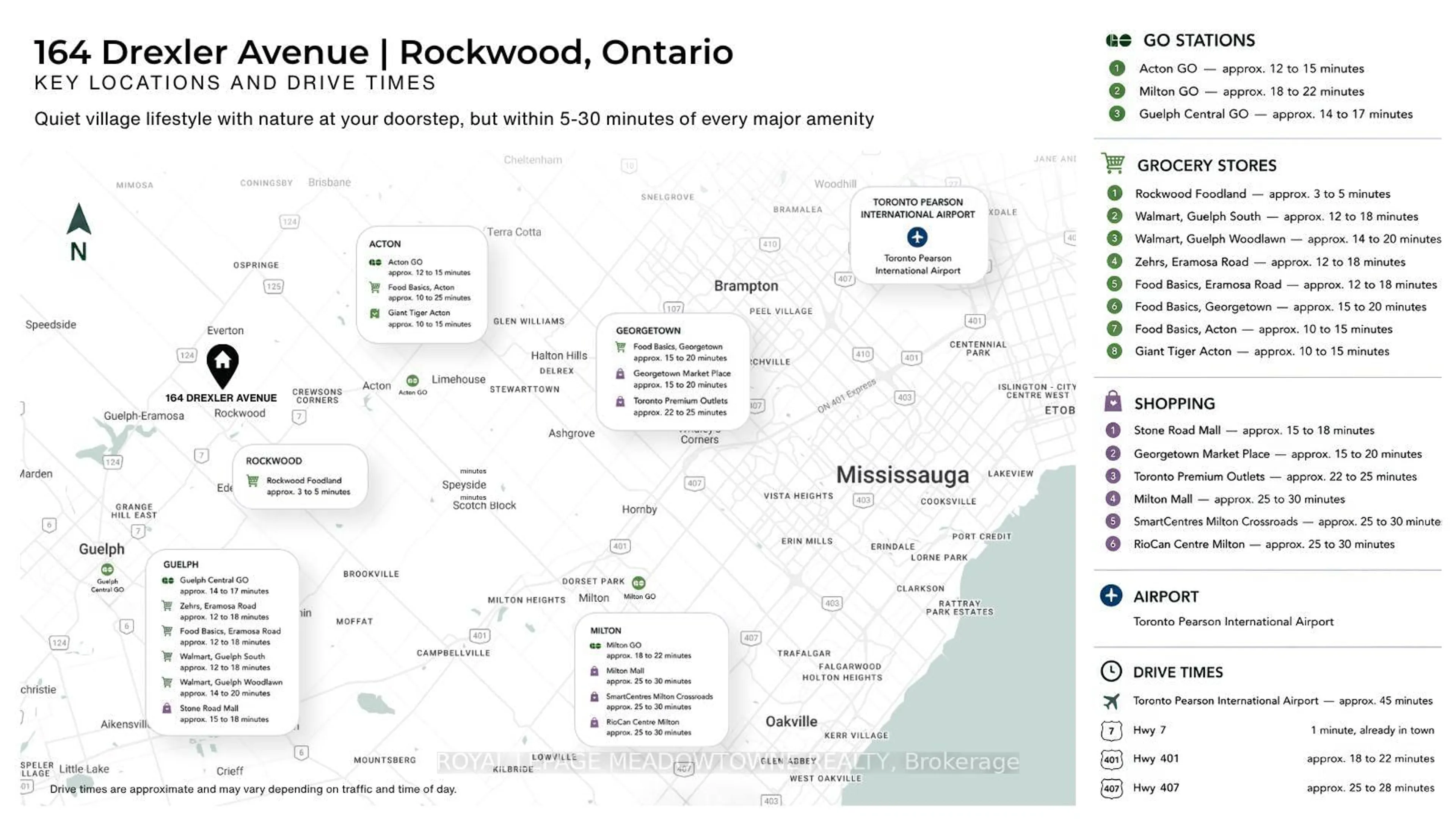Picture of a map for 164 Drexler Ave, Guelph/Eramosa Ontario N0B 2K0