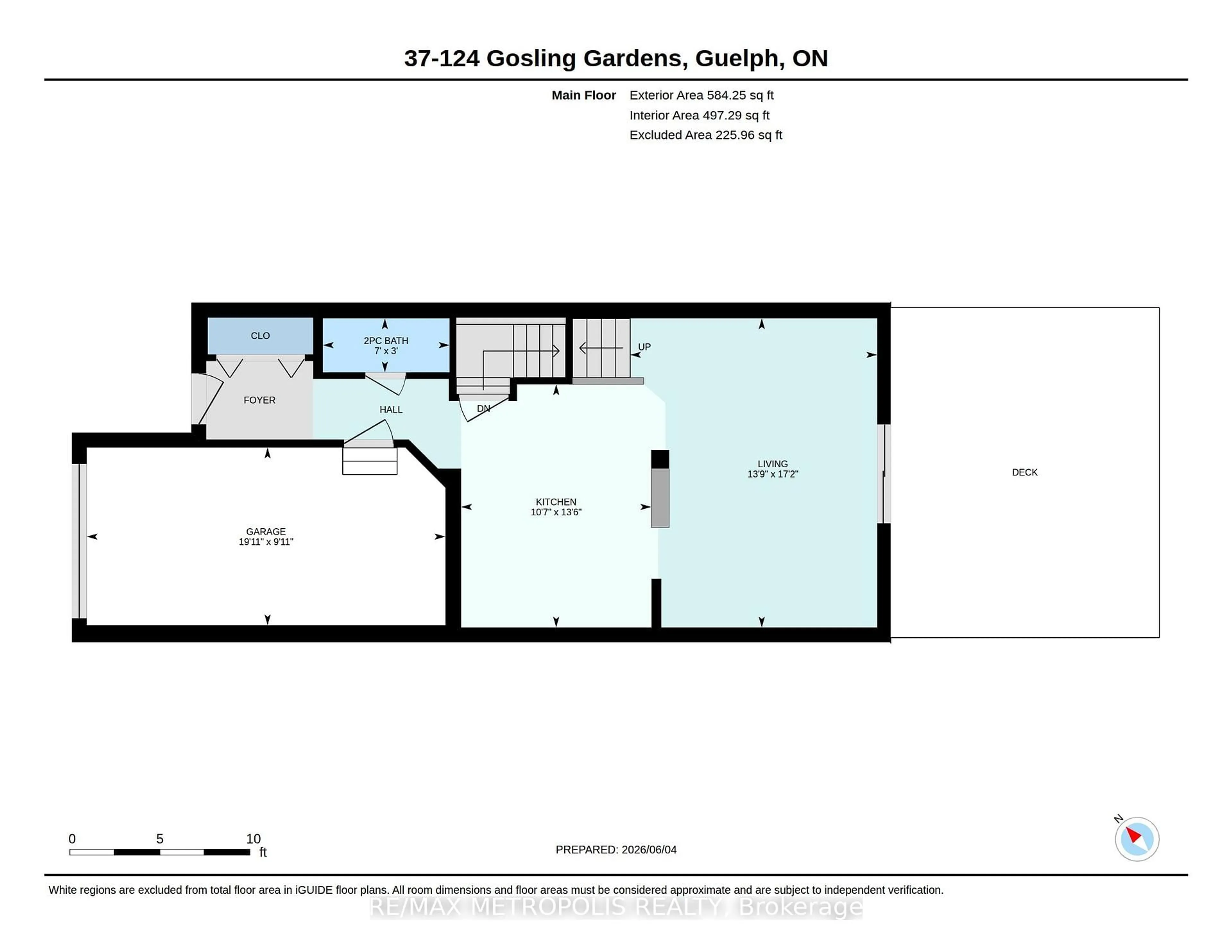Floor plan for 124 GOSLING Gdns #37, Guelph Ontario N1G 5K6