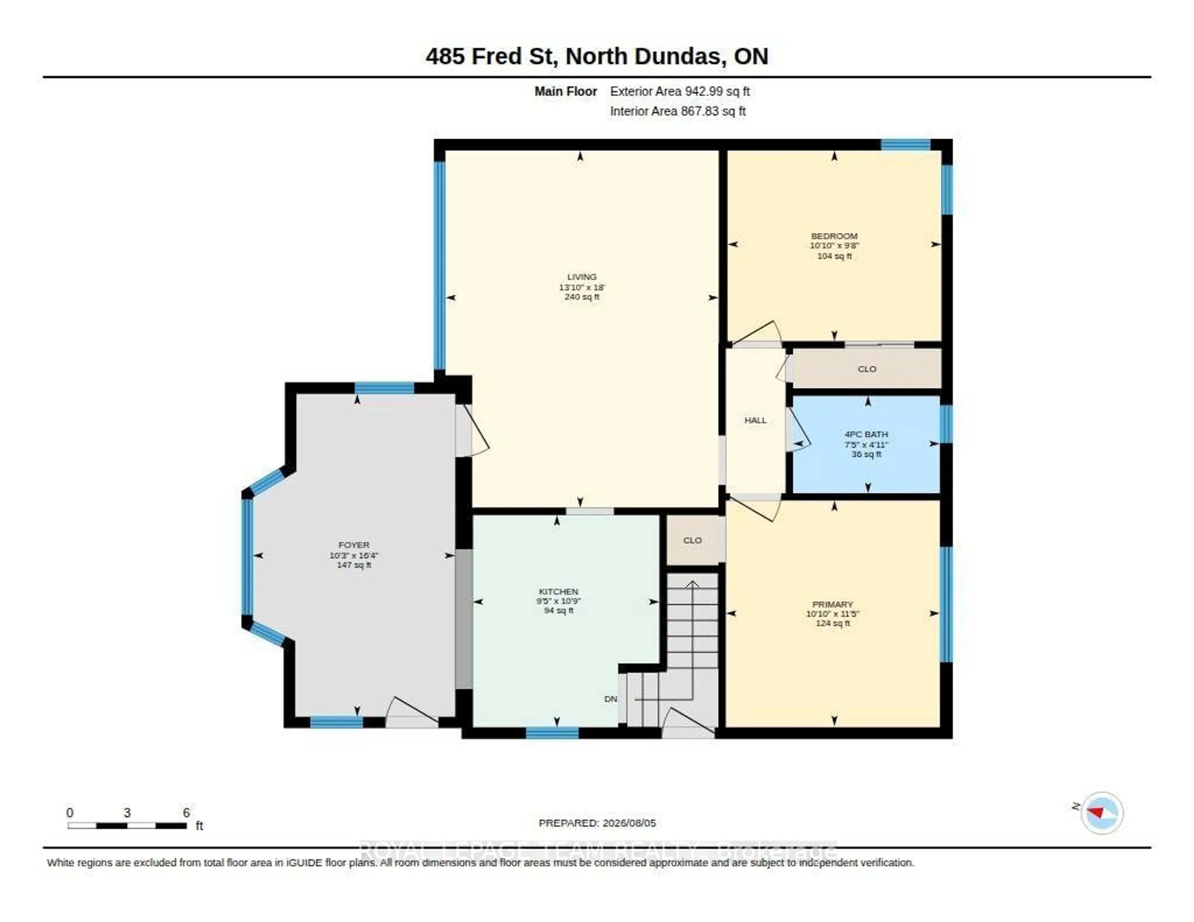 Floor plan for 485 Fred St, North Dundas Ontario K0C 2K0
