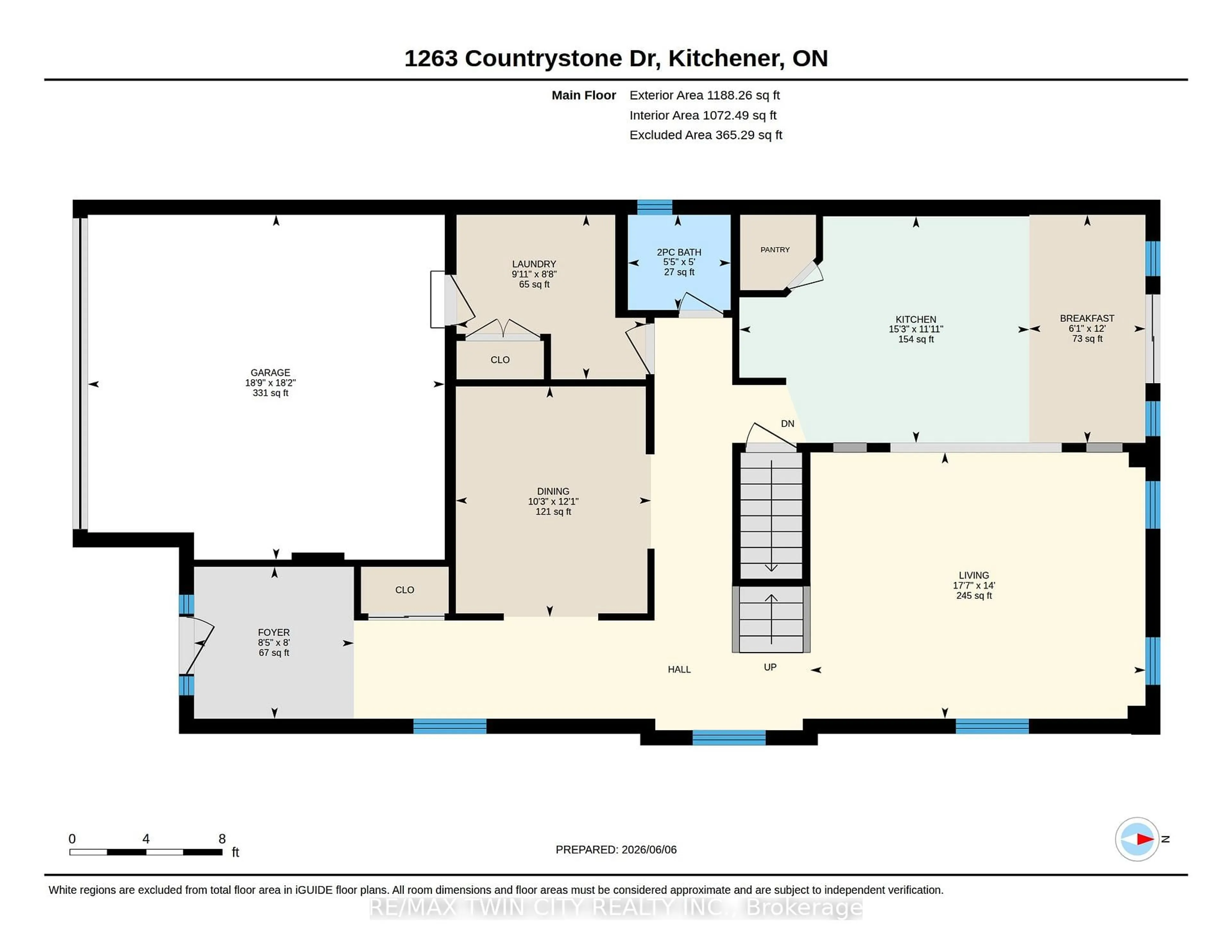 Floor plan for 1263 Countrystone Dr, Kitchener Ontario N2N 3S4