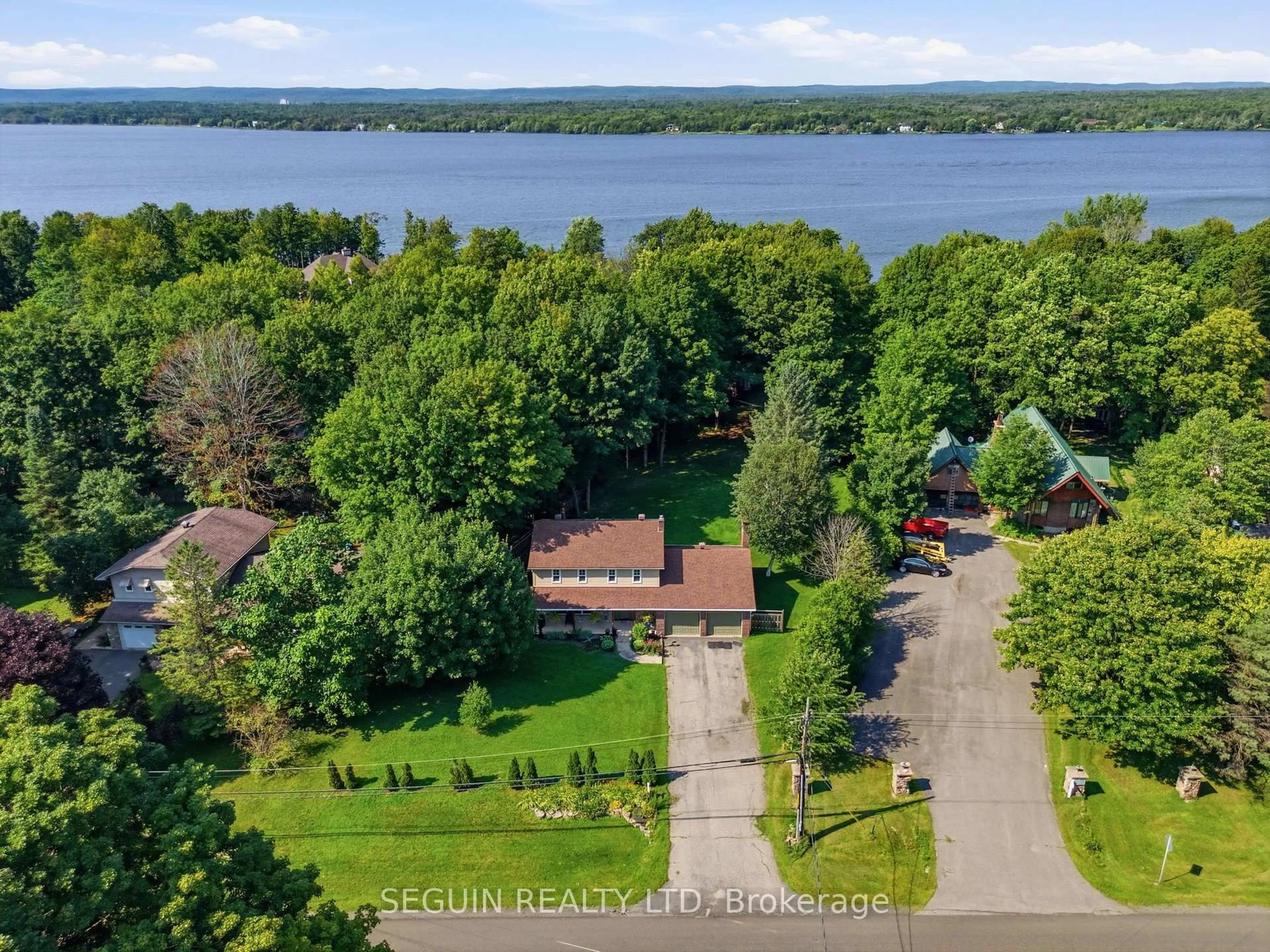 A pic from outside/outdoor area/front of a property/back of a property/a pic from drone, water/lake/river/ocean view for 2865 Front Rd, Champlain Ontario K6A 2R2