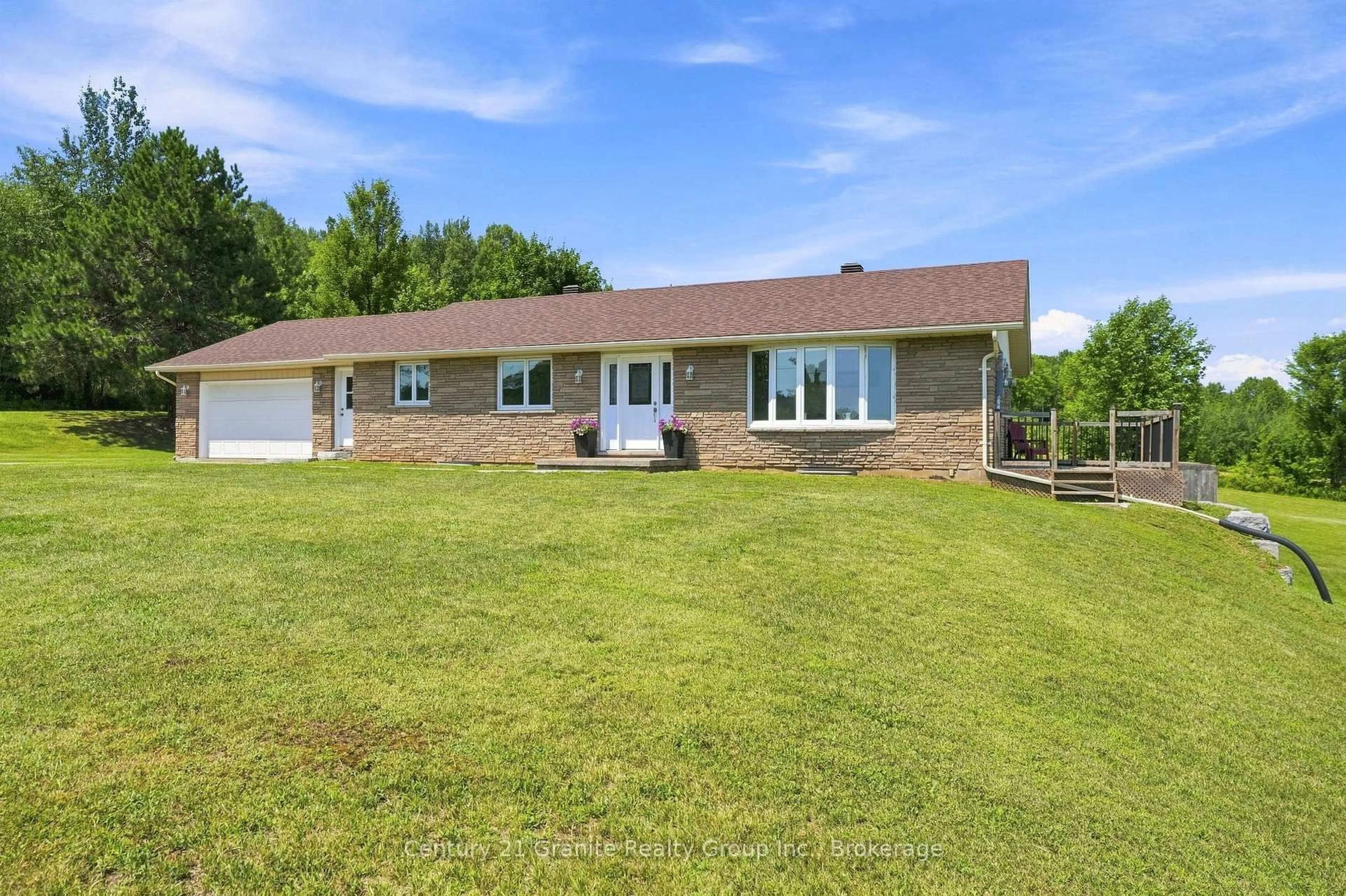 A pic from outside/outdoor area/front of a property/back of a property/a pic from drone, water/lake/river/ocean view for 443 Holland Lake Rd, Bancroft Ontario K0L 1C0