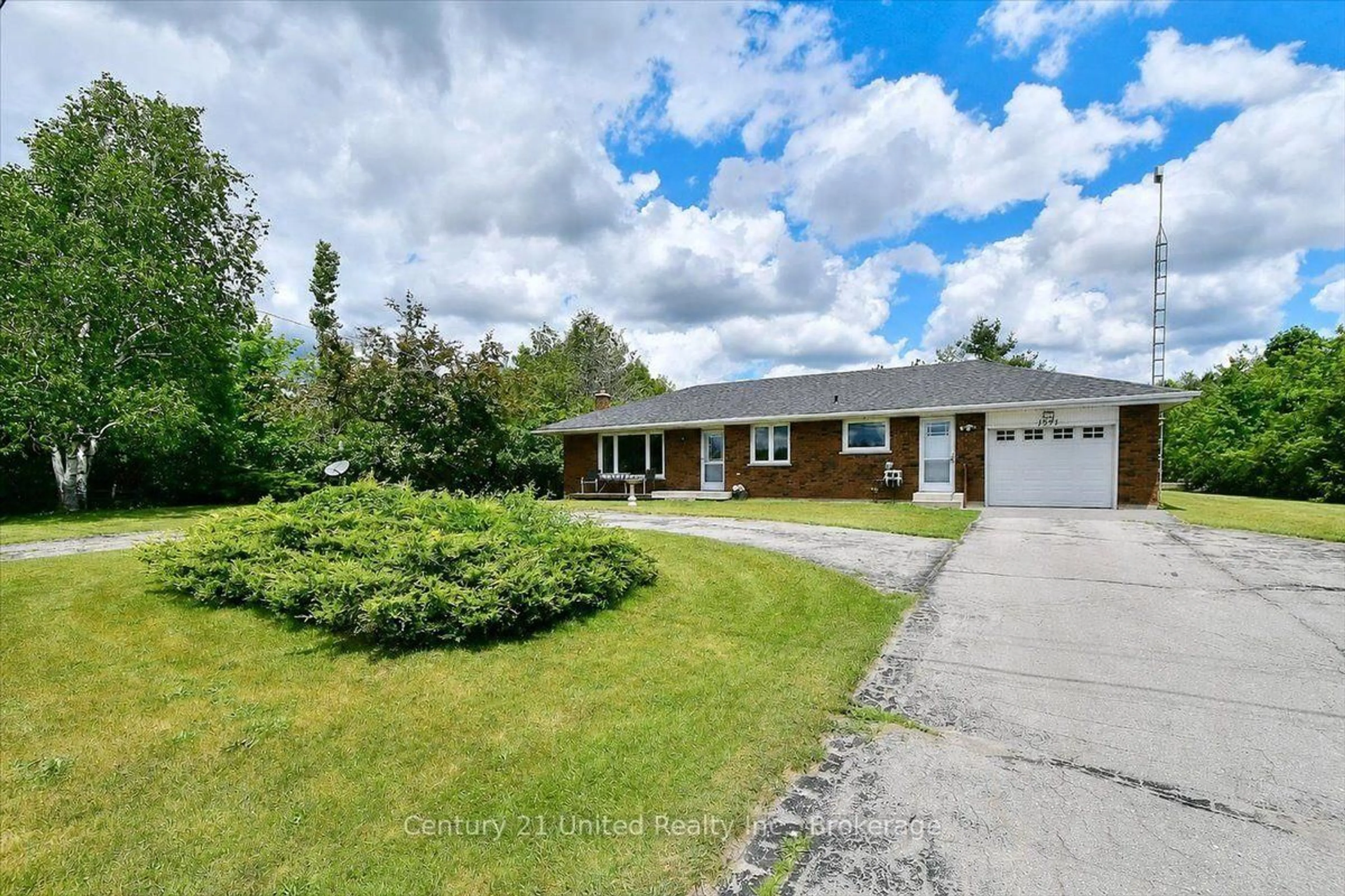 A pic from outside/outdoor area/front of a property/back of a property/a pic from drone, street for 1541 County Road 4, Douro-Dummer Ontario K0L 3A0