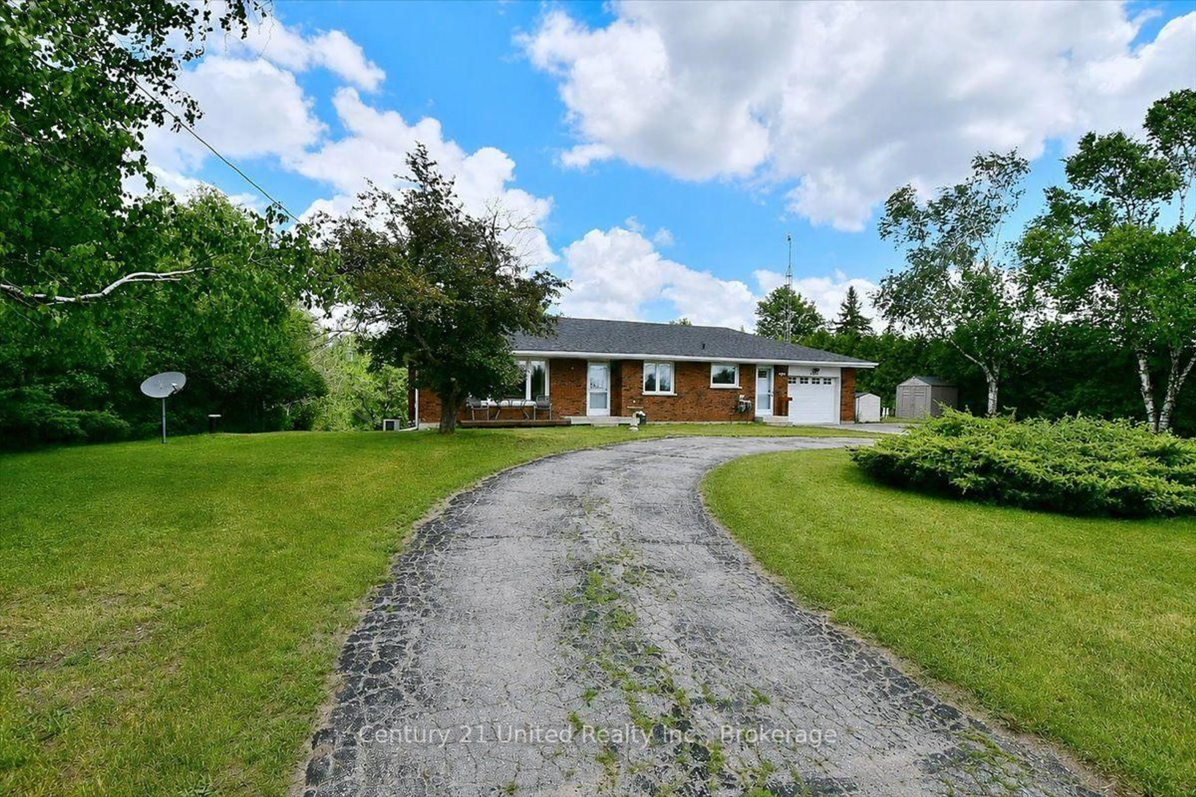 A pic from outside/outdoor area/front of a property/back of a property/a pic from drone, street for 1541 County Road 4, Douro-Dummer Ontario K0L 3A0