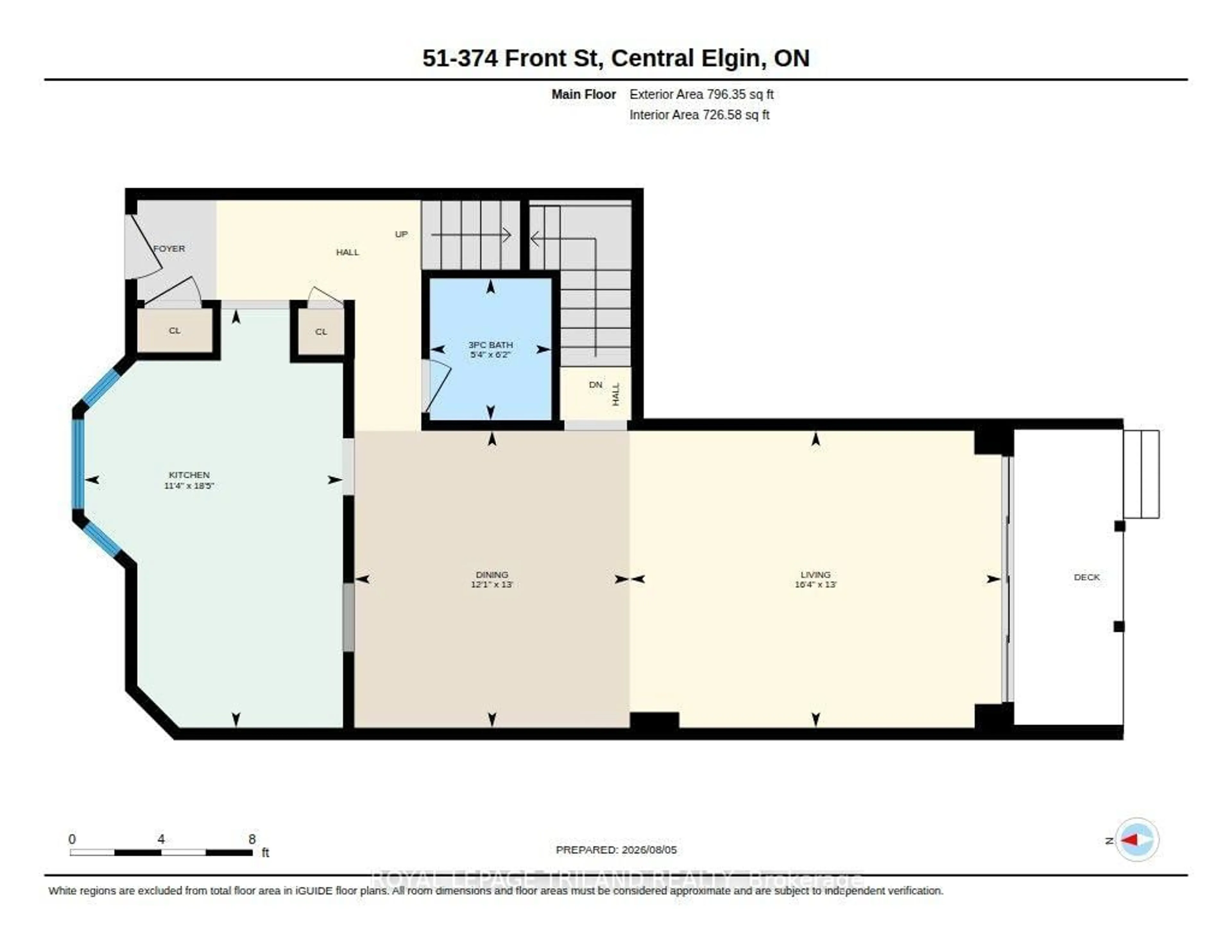 Floor plan for 374 Front St #51, Central Elgin Ontario N5L 1G1