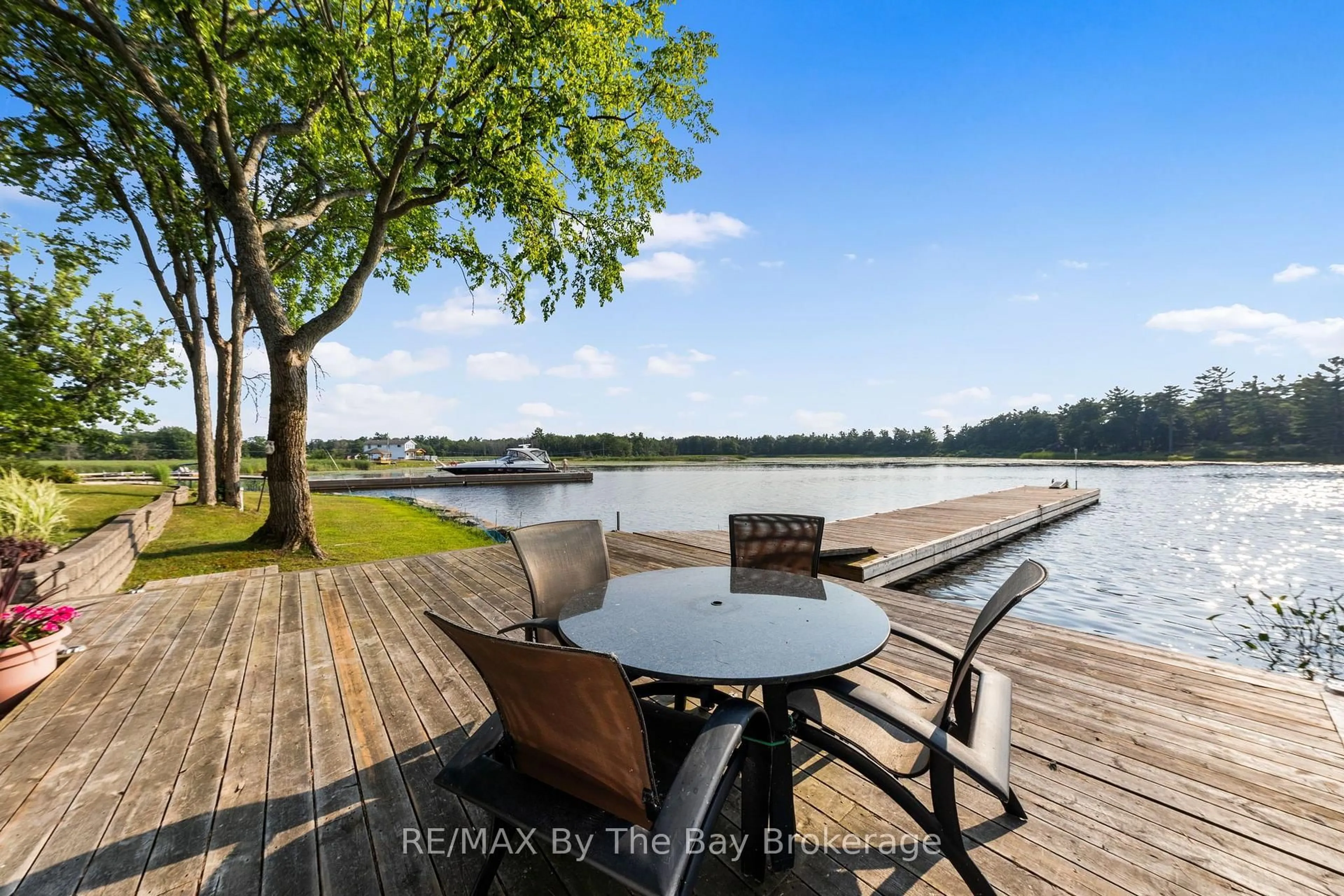 Patio, water/lake/river/ocean view for 156 Prisque Rd, Georgian Bay Ontario P0E 1E0