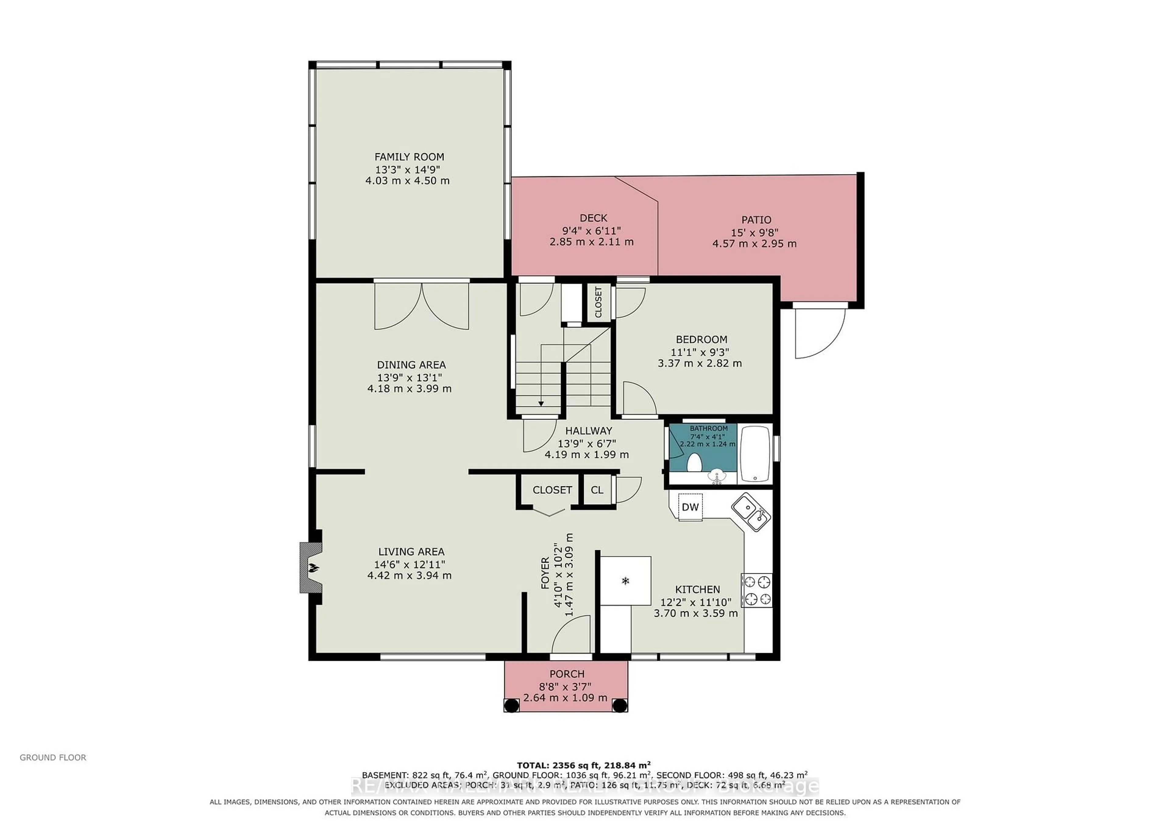 Floor plan for 22 Dunvegan Rd, Ottawa Ontario K1K 3E9