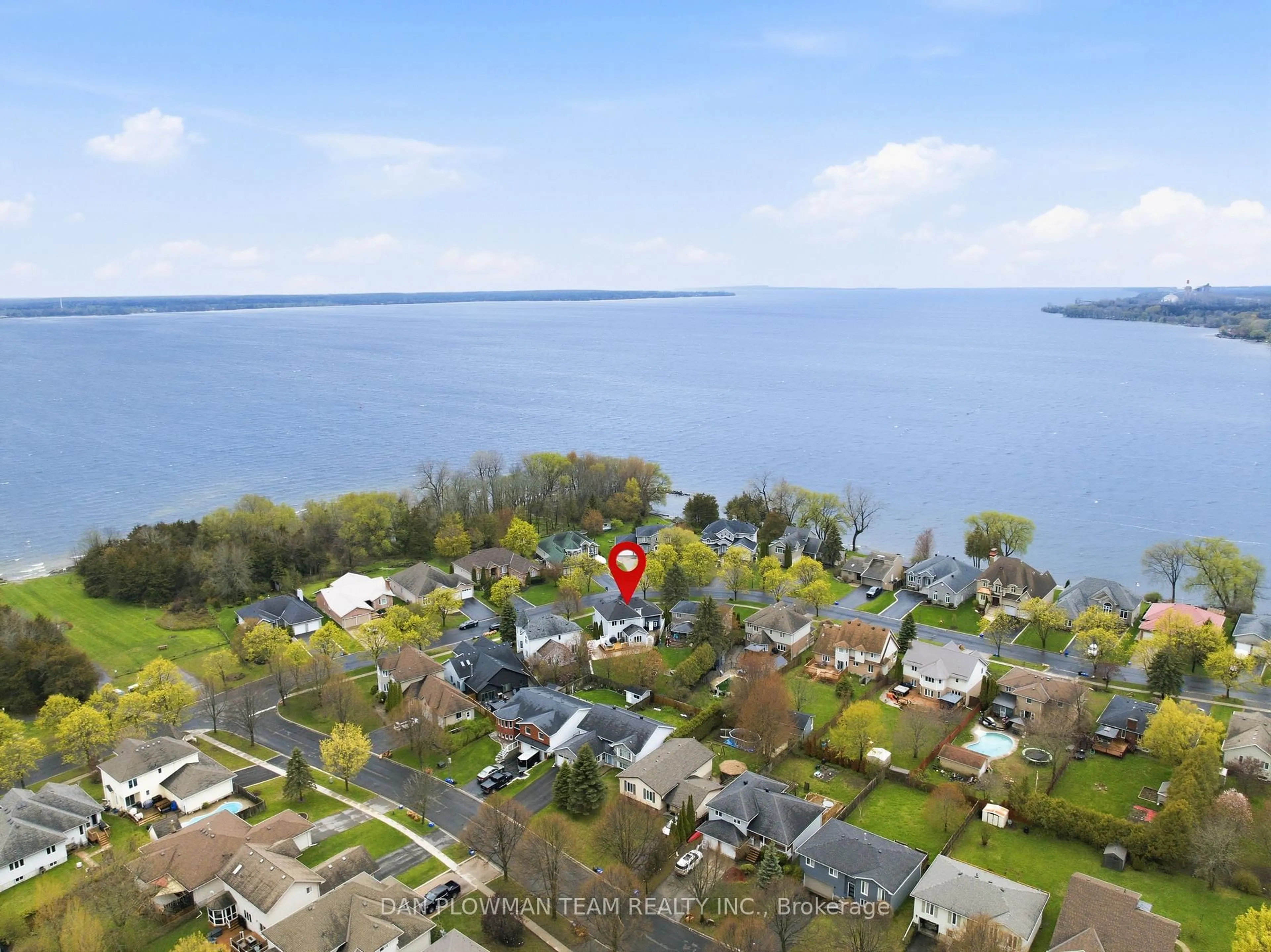 A pic from outside/outdoor area/front of a property/back of a property/a pic from drone, water/lake/river/ocean view for 28 Bayshore Dr, Bath Ontario K0H 1G0