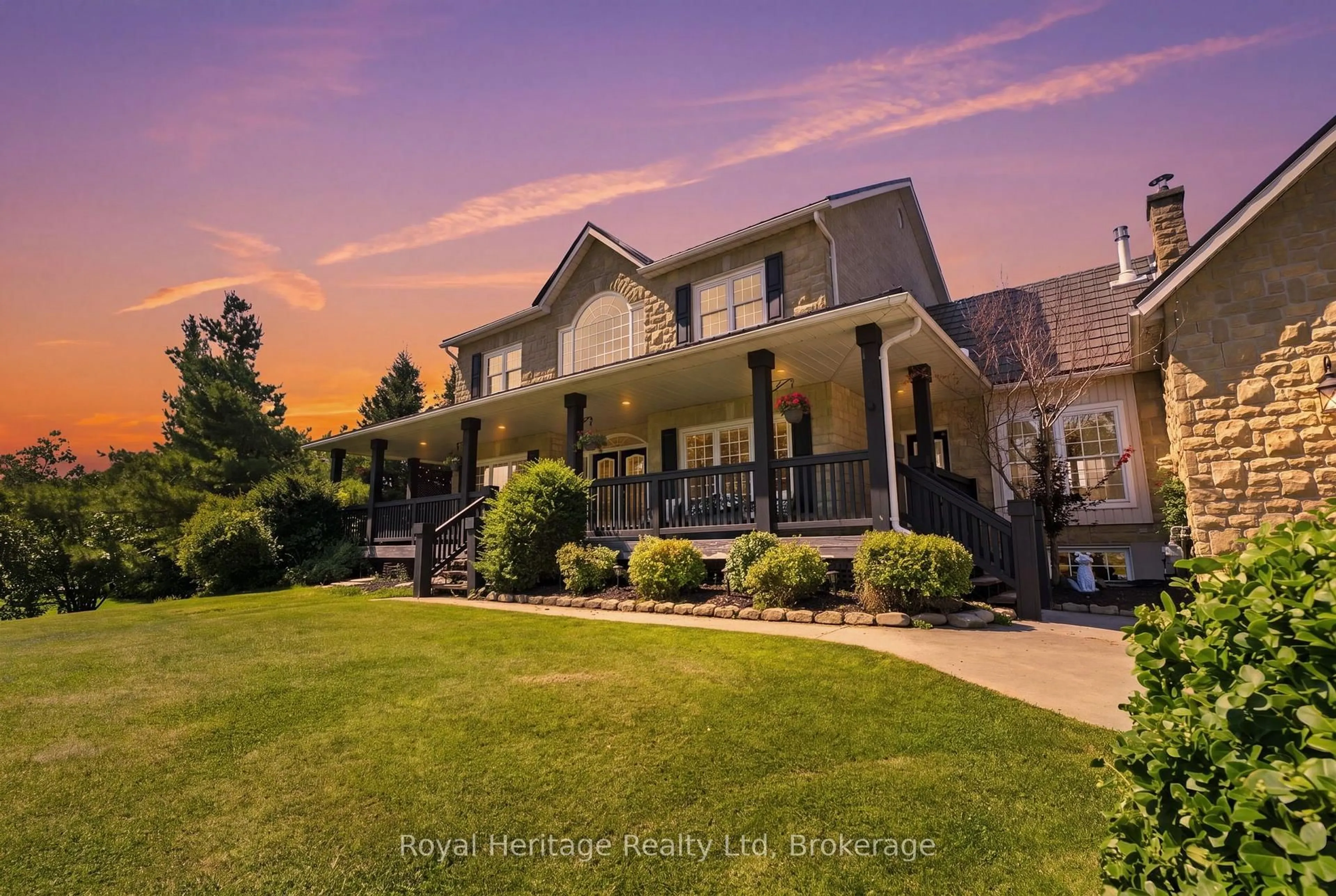 A pic from outside/outdoor area/front of a property/back of a property/a pic from drone, mountain view for 540 Fallis Line, Cavan Monaghan Ontario L0A 1G0