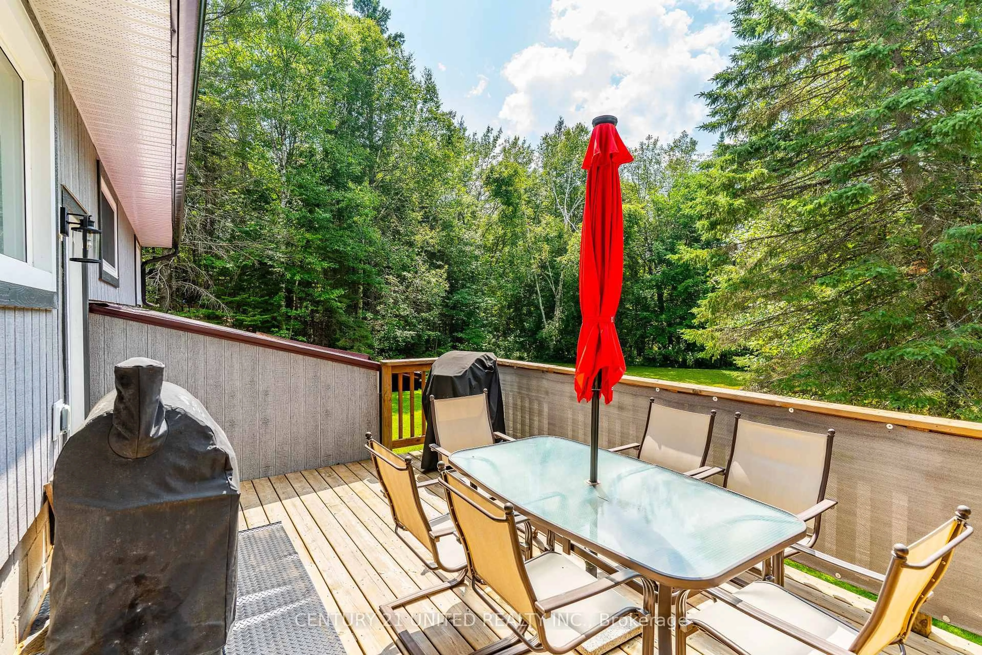 Patio, forest/trees view for 1001 English Circ, Highlands East Ontario K0M 1R0