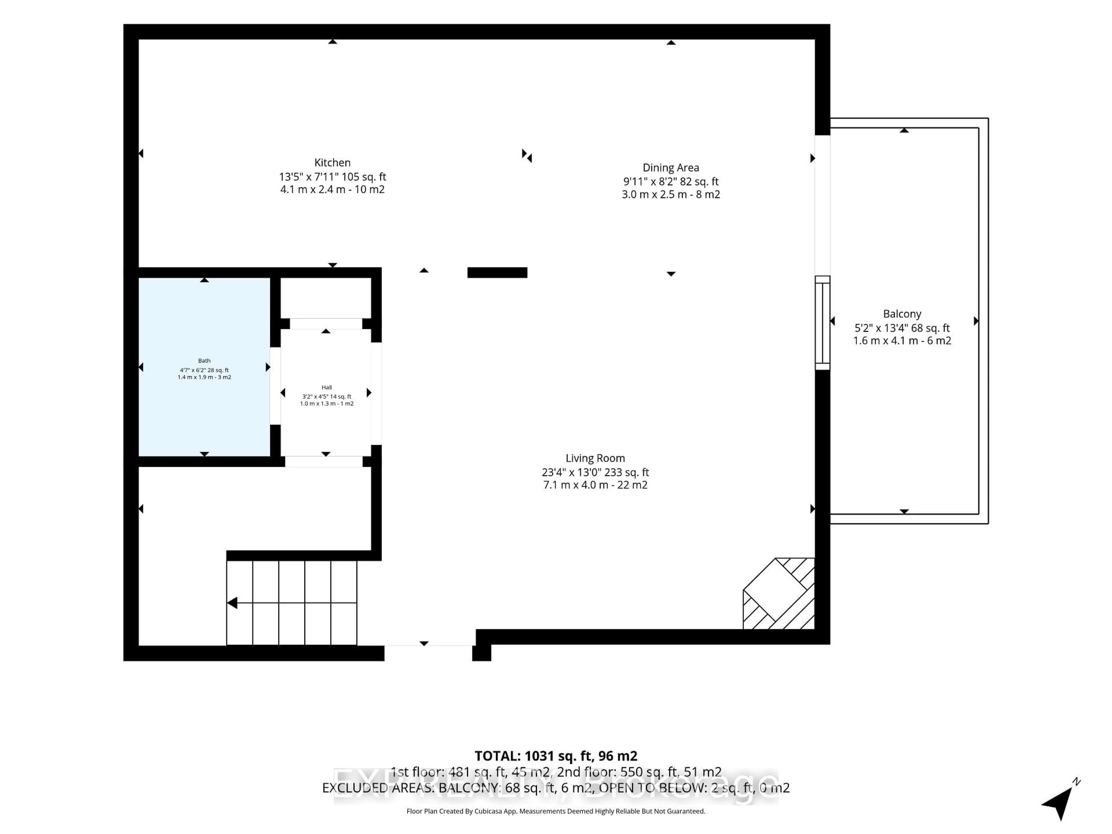 Floor plan for 1589 St. Bernard St #505, Ottawa Ontario K1T 3H9