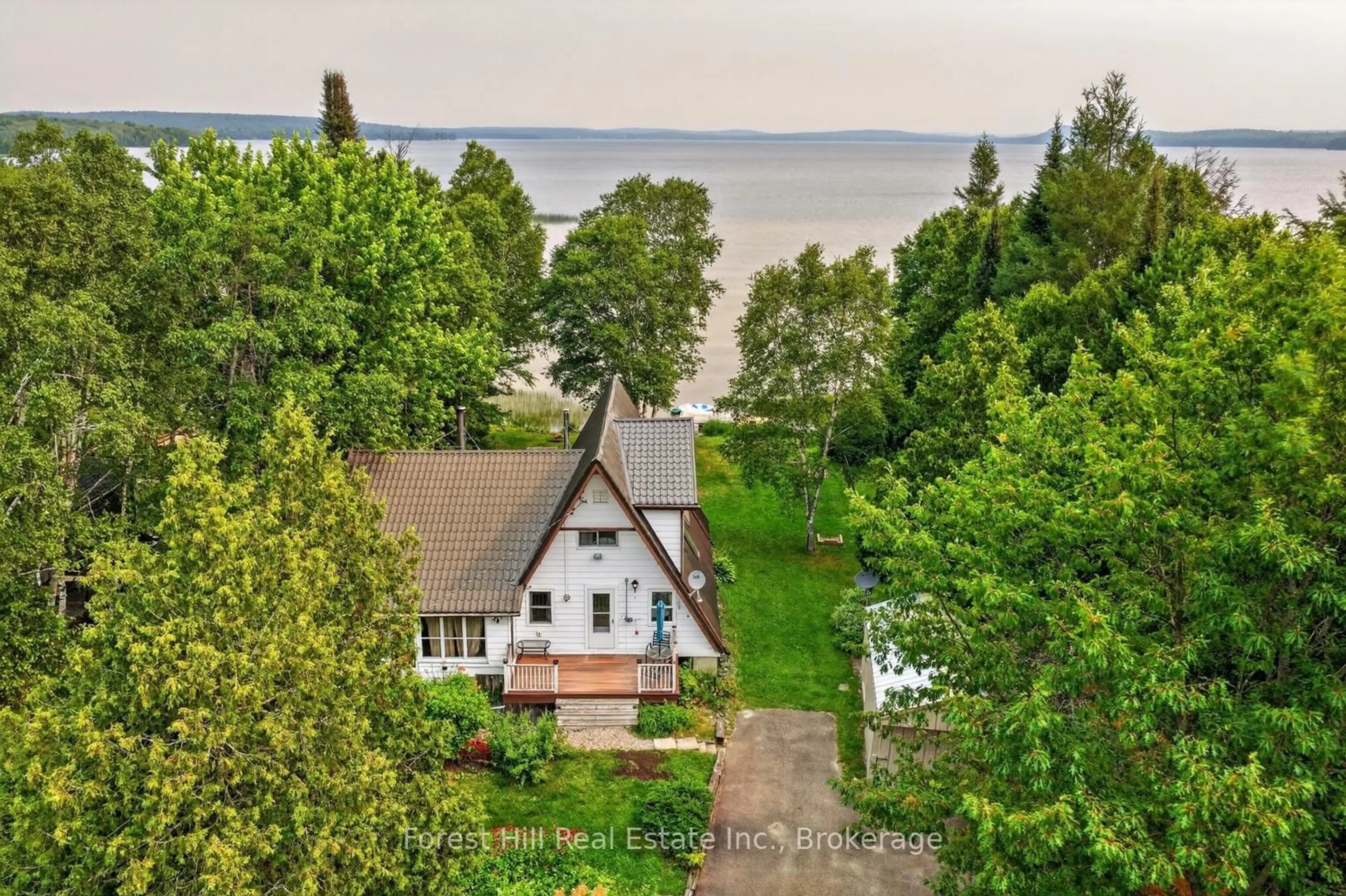 A pic from outside/outdoor area/front of a property/back of a property/a pic from drone, water/lake/river/ocean view for 388 CRESCENT Rd, Strong Ontario P0A 1Z0