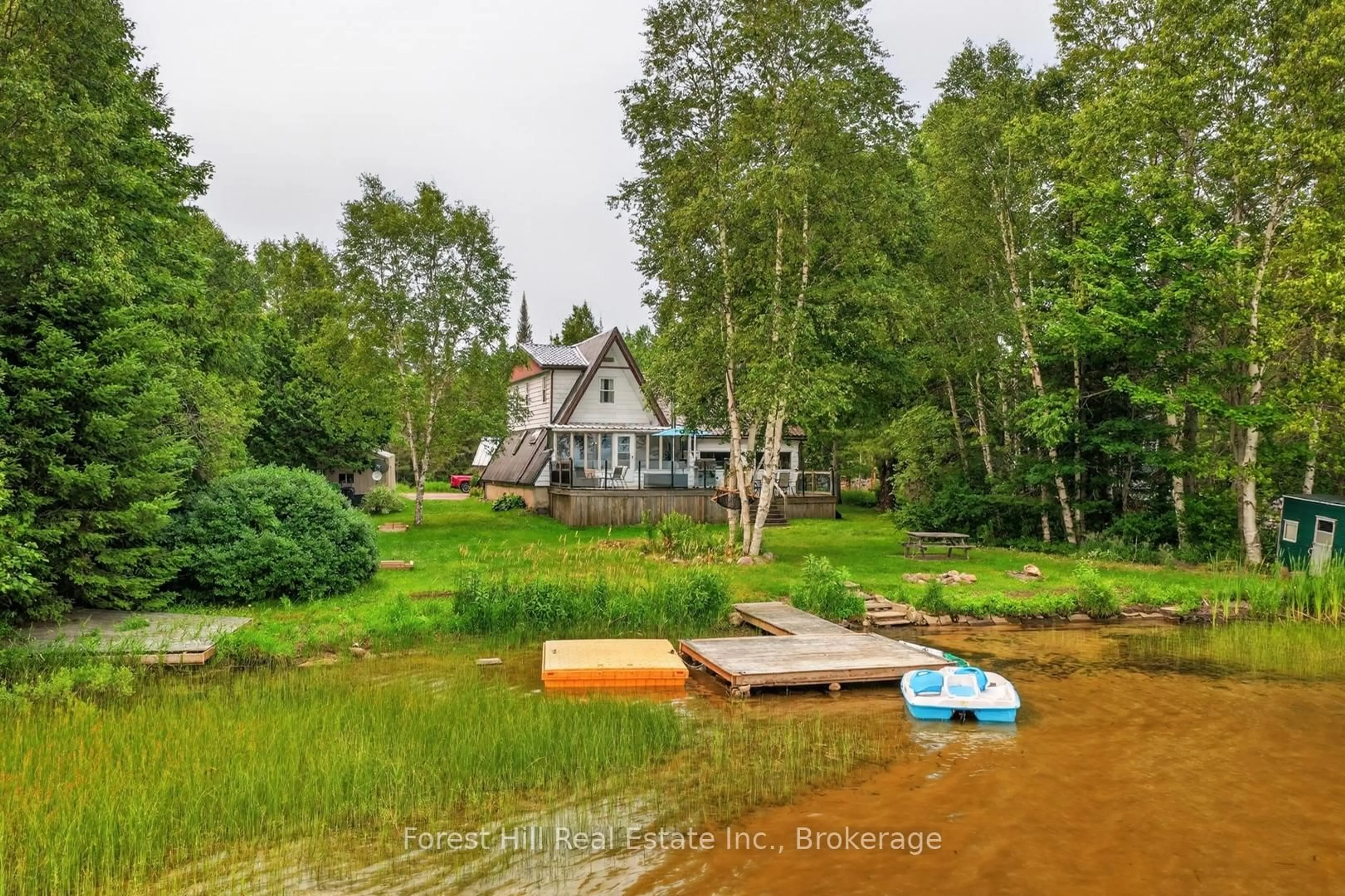 A pic from outside/outdoor area/front of a property/back of a property/a pic from drone, water/lake/river/ocean view for 388 CRESCENT Rd, Strong Ontario P0A 1Z0