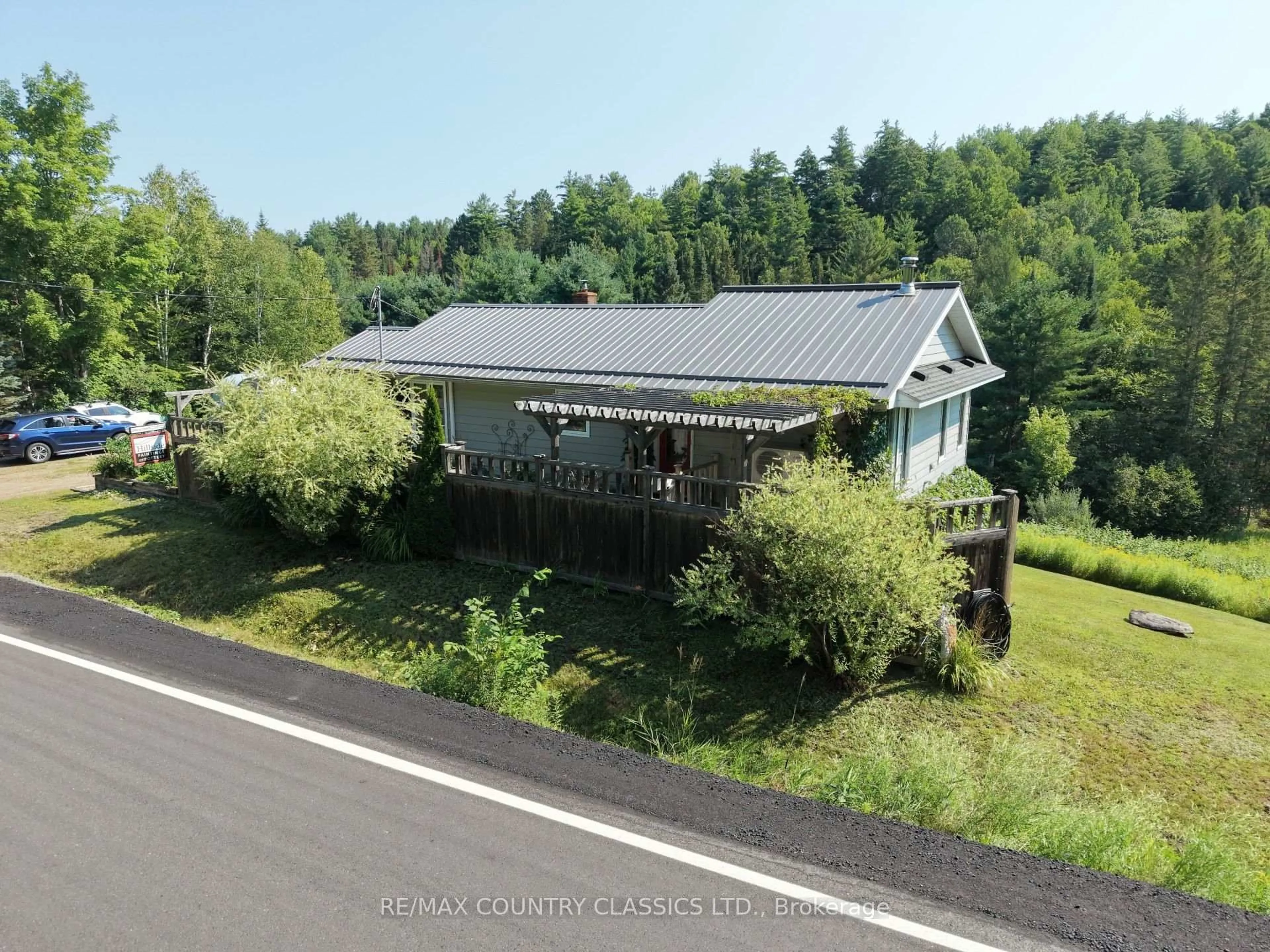 A pic from outside/outdoor area/front of a property/back of a property/a pic from drone, unknown for 888 Wilno South Rd, Wilno Ontario K0J 2N0
