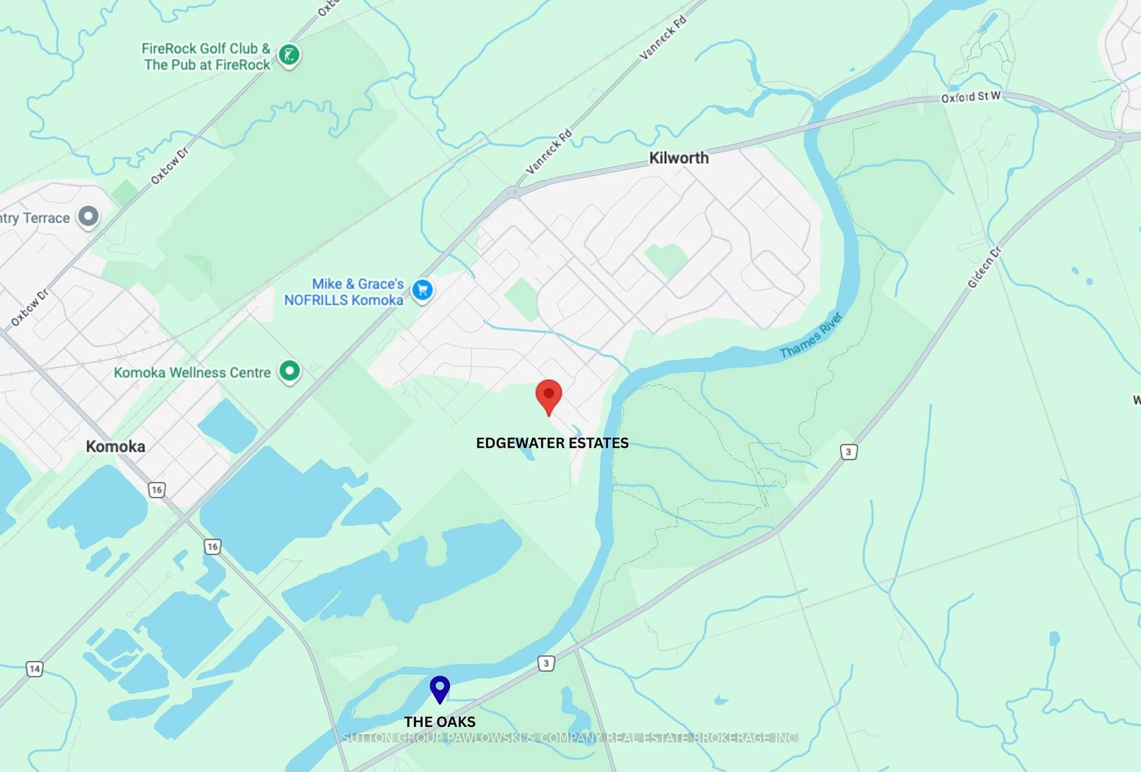 Picture of a map for 34 Bayshore Dr #Lot #58, Middlesex Centre Ontario N0L 1R0