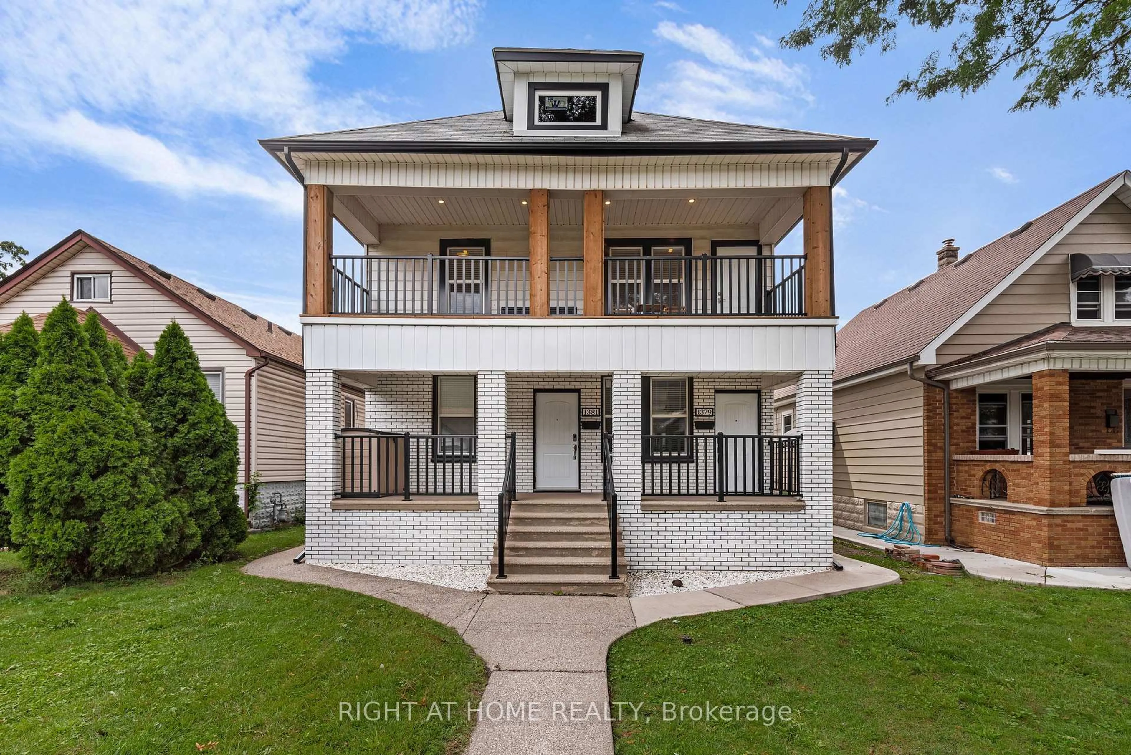 Home with vinyl exterior material, street for 1379-1381 Pierre Ave, Windsor Ontario N8X 4P2