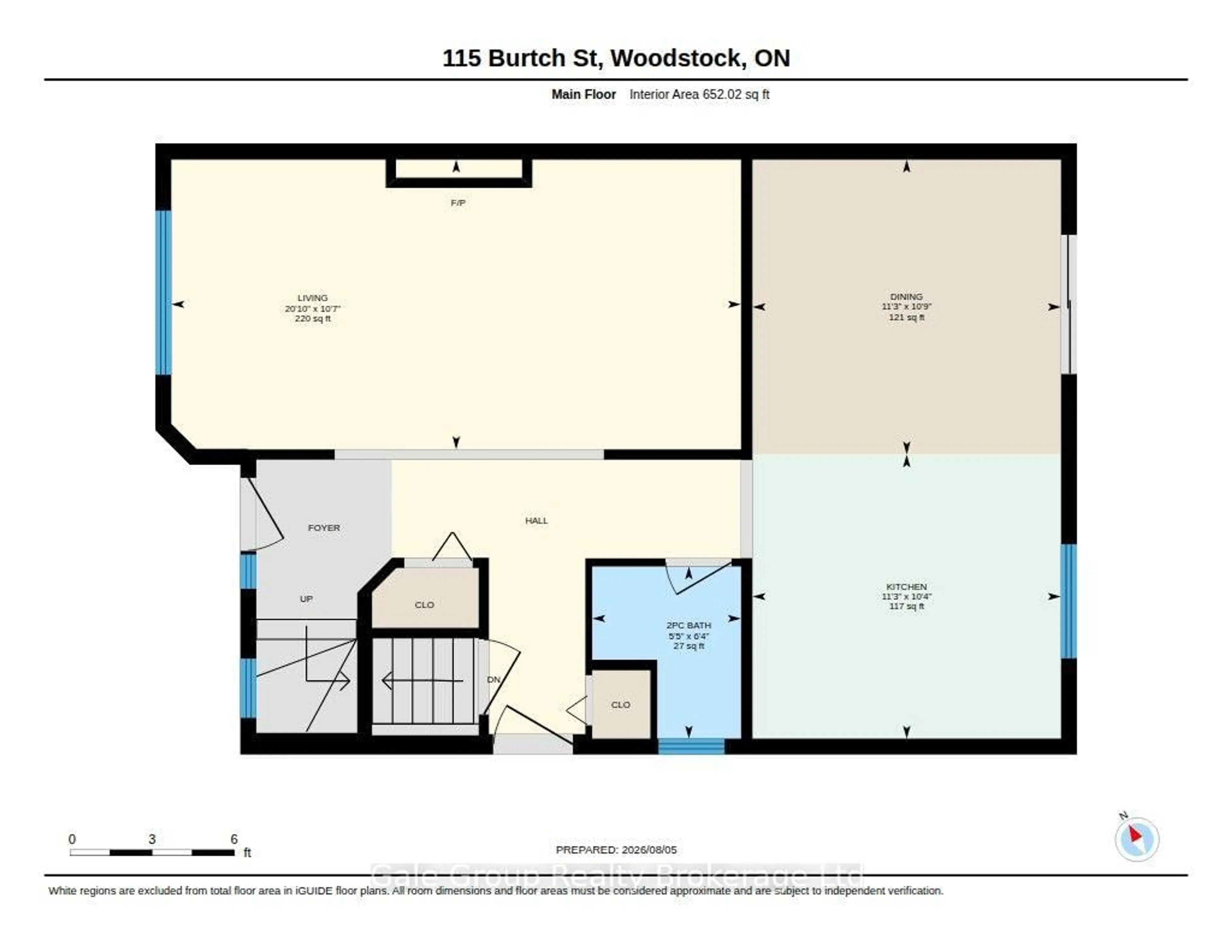 Floor plan for 115 Burtch St, Woodstock Ontario N4S 3M5
