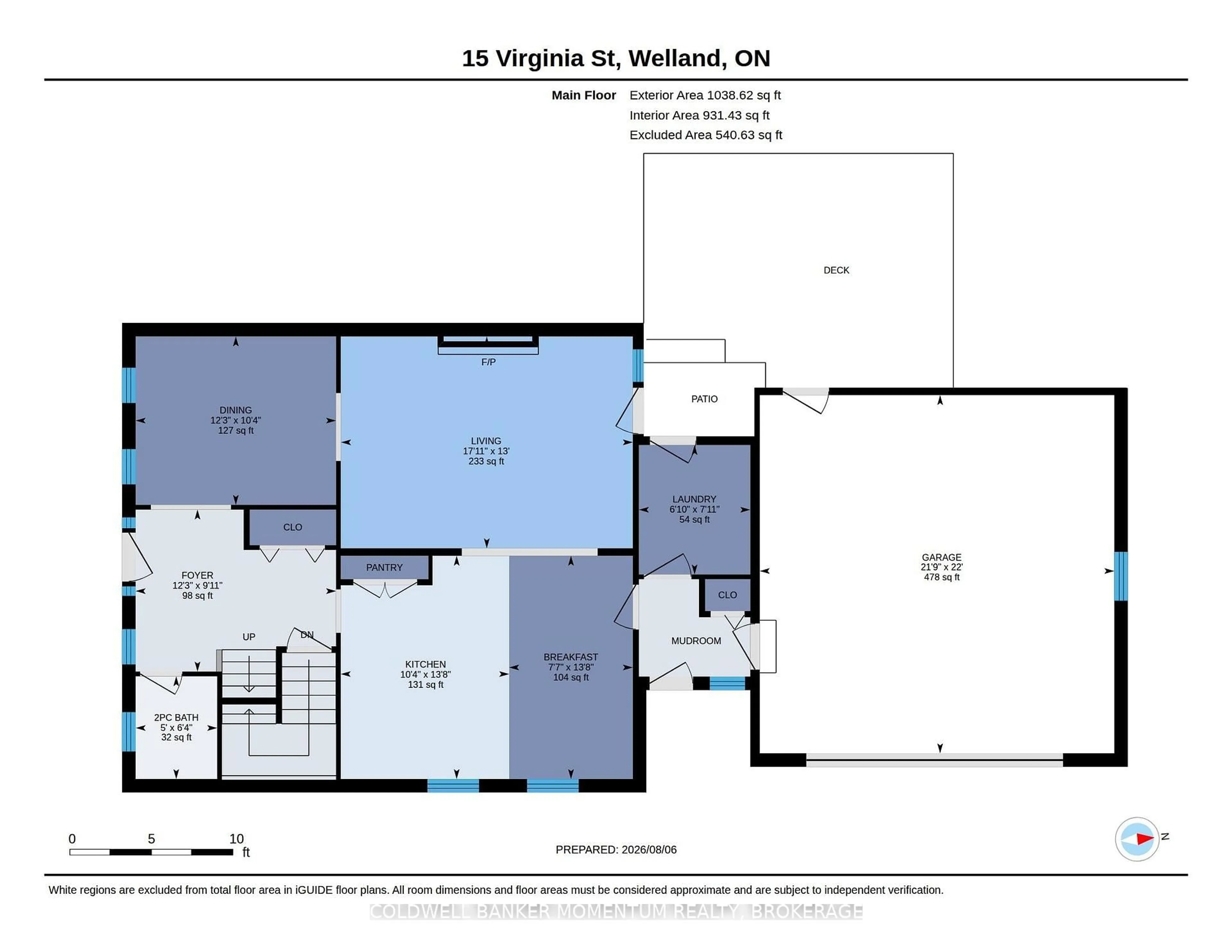 Floor plan for 15 Virginia St, Welland Ontario L3C 7A5