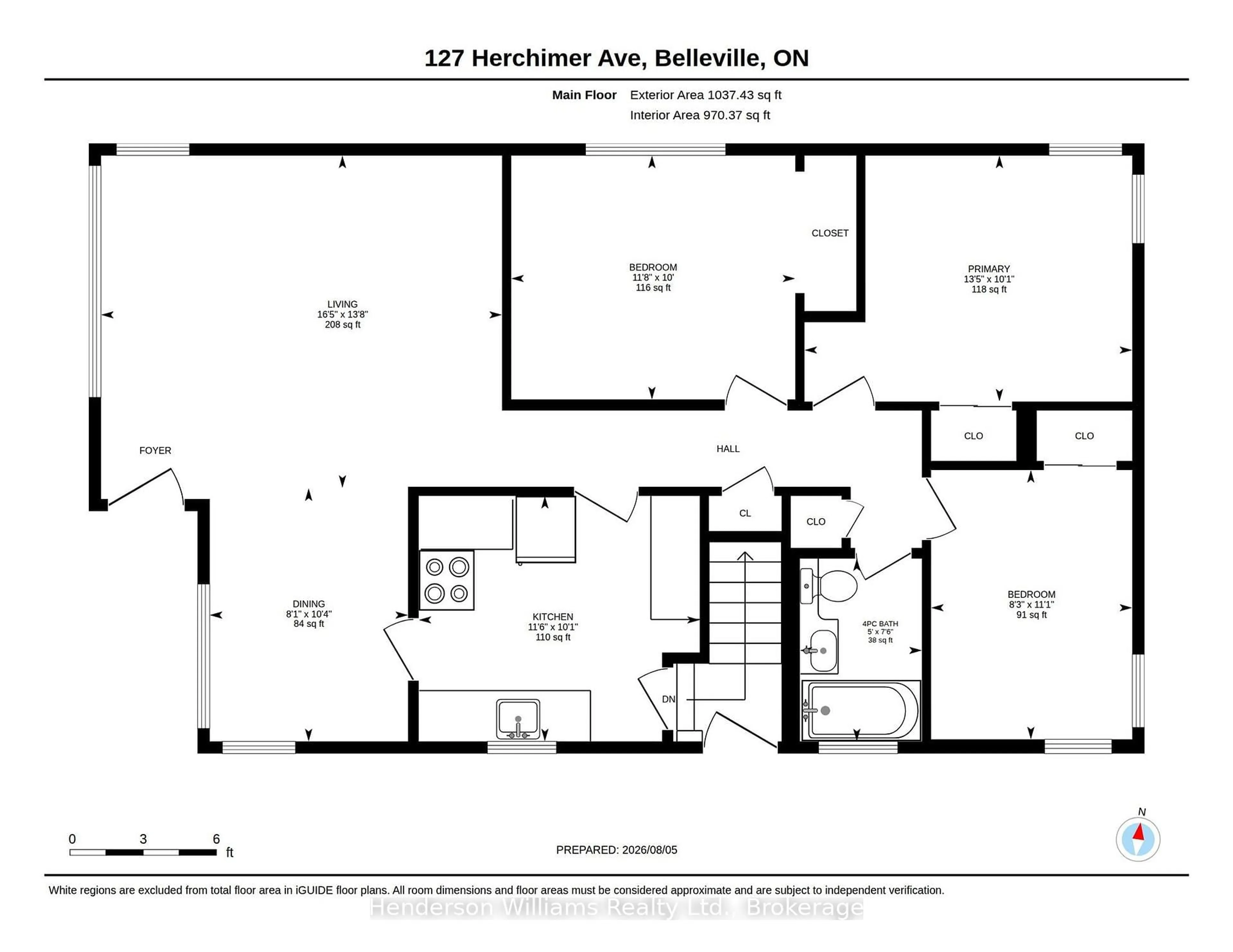 Floor plan for 127 Herchimer Ave, Belleville Ontario K8N 4G4