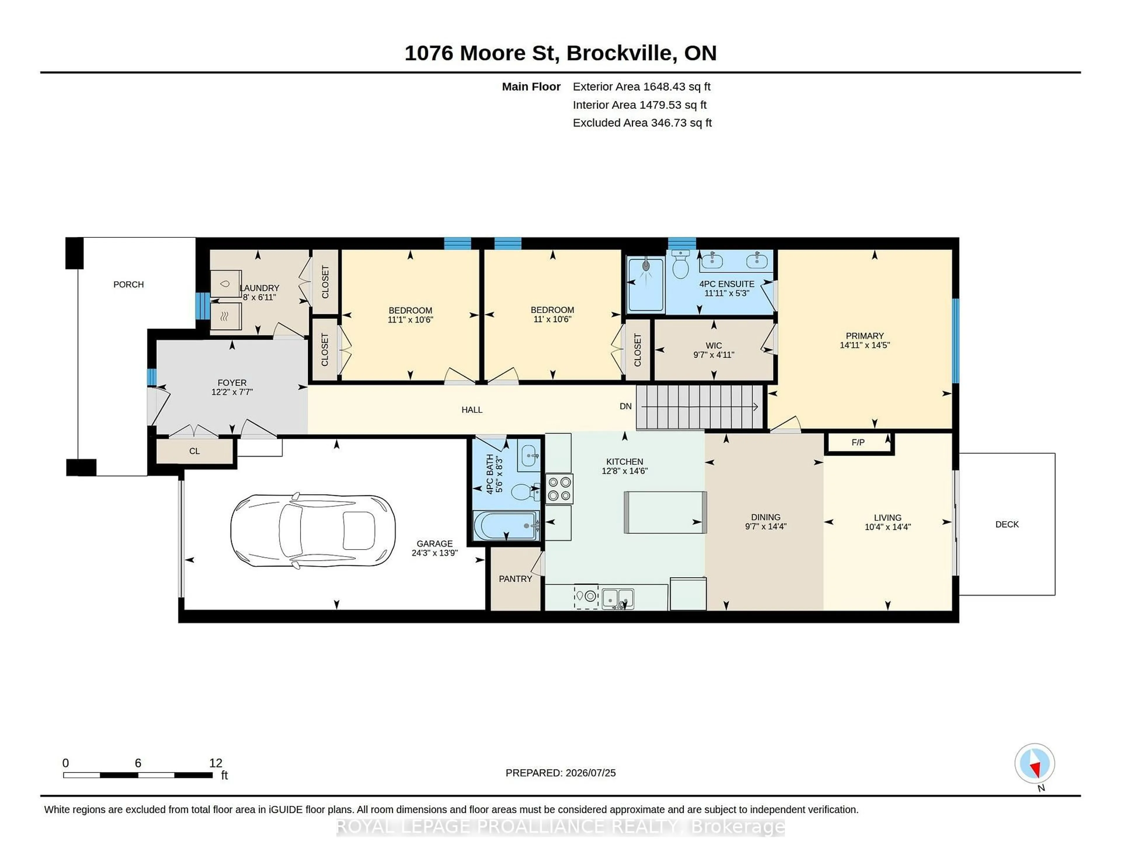 Floor plan for 1076 Moore St, Brockville Ontario K0E 0H2