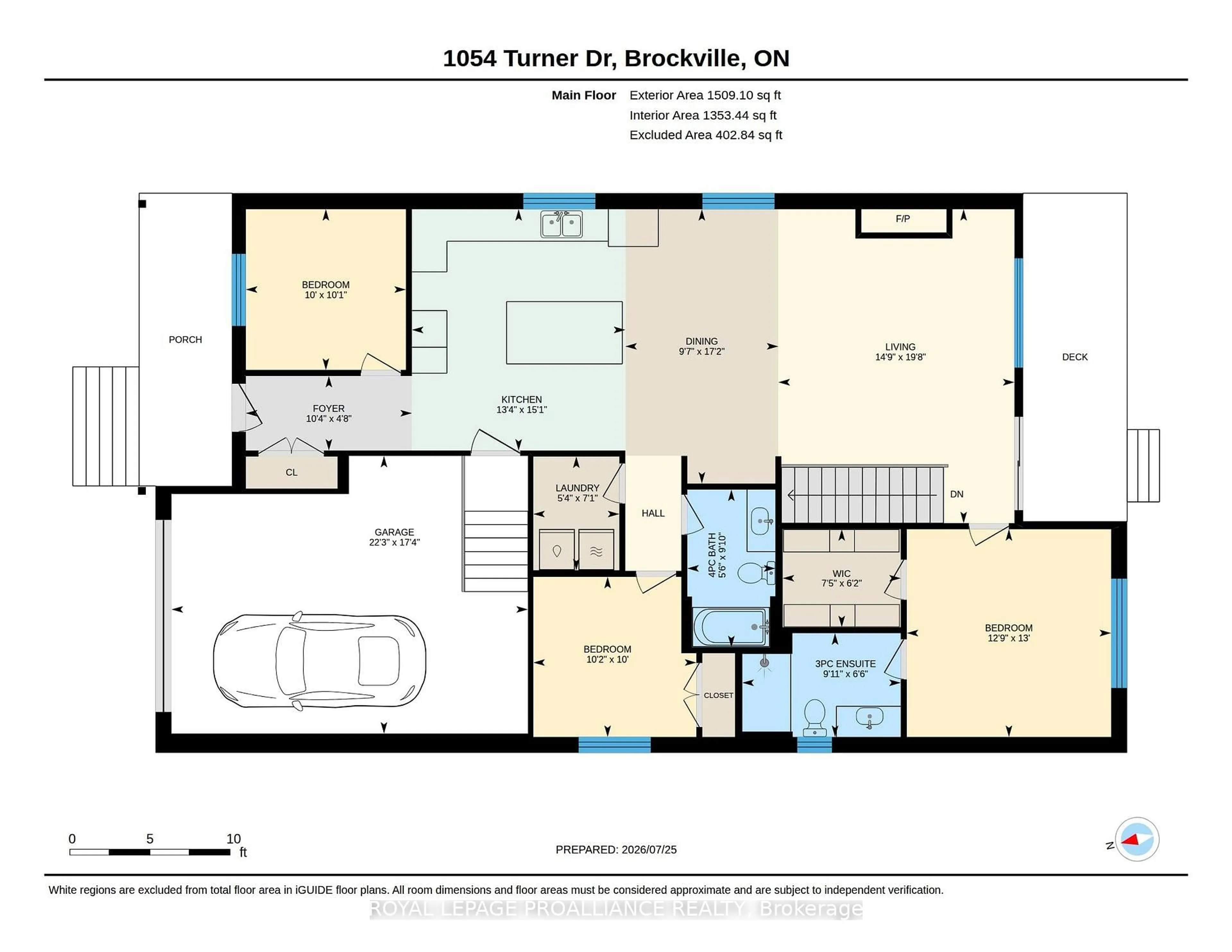 Floor plan for 1054 Turner Dr, Brockville Ontario K6V 0G8