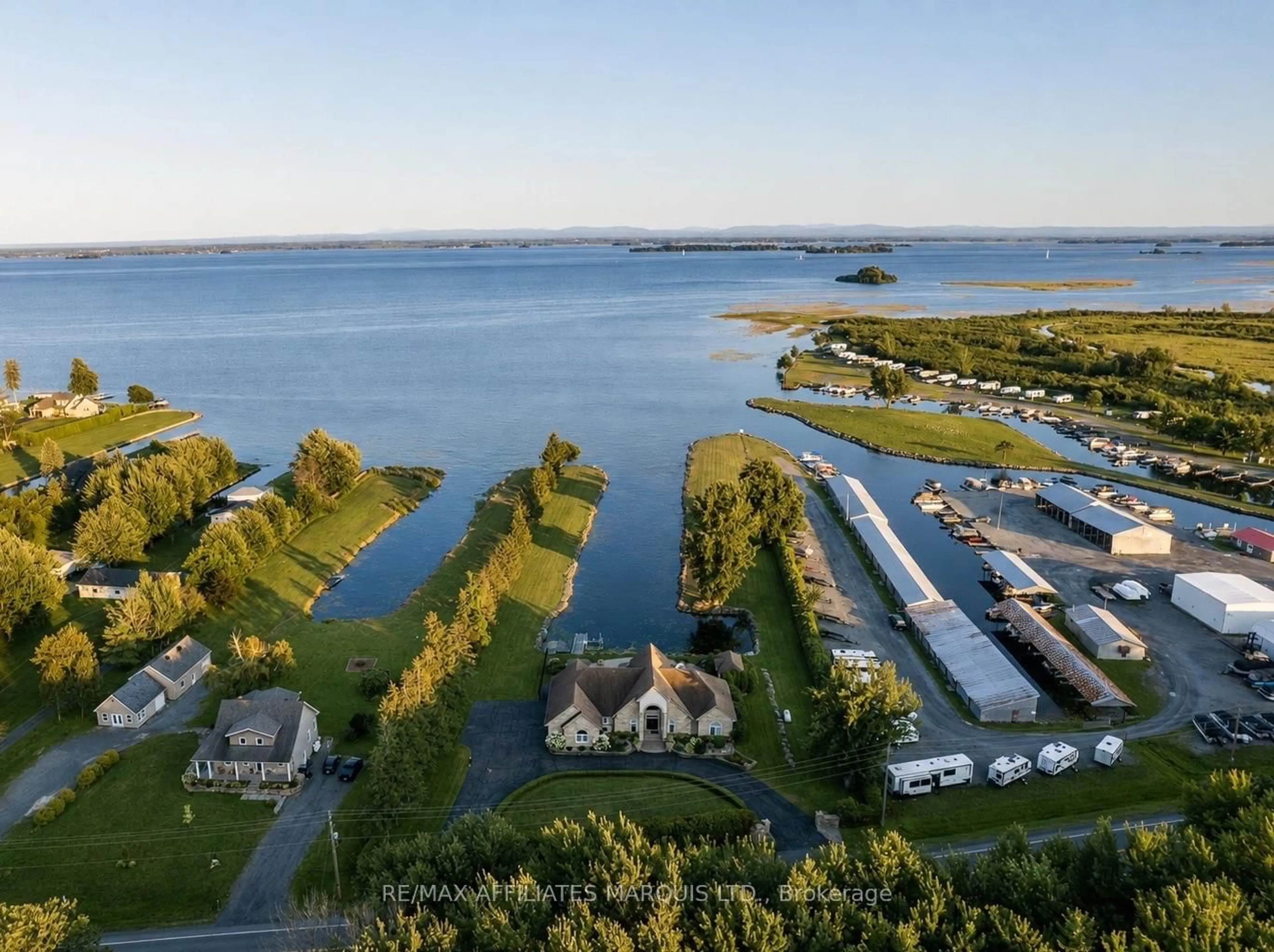 A pic from outside/outdoor area/front of a property/back of a property/a pic from drone, water/lake/river/ocean view for 20190 COUNTY RD 2 Rd, South Glengarry Ontario K0C 2C0