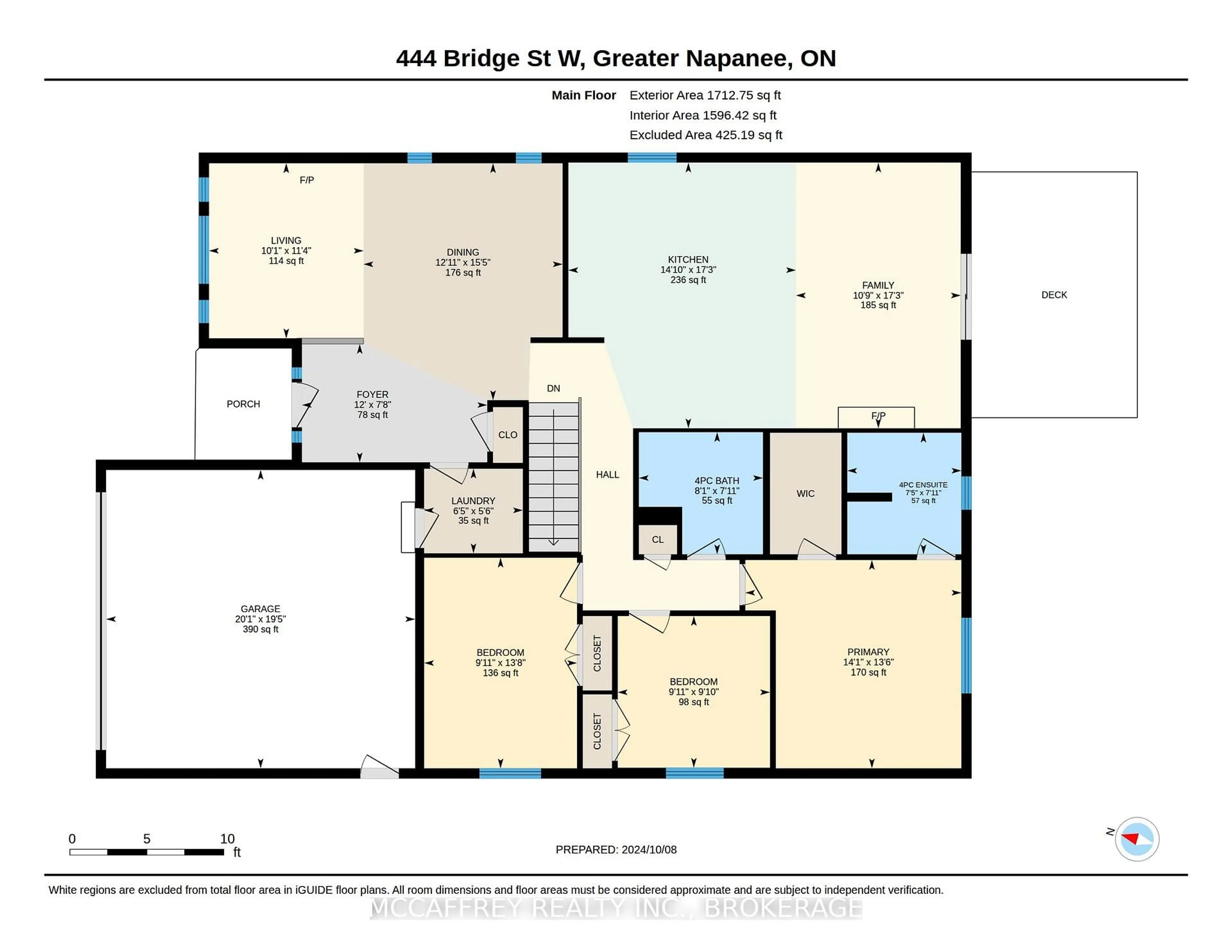 Floor plan for 444 BRIDGE St, Greater Napanee Ontario K7R 3L1