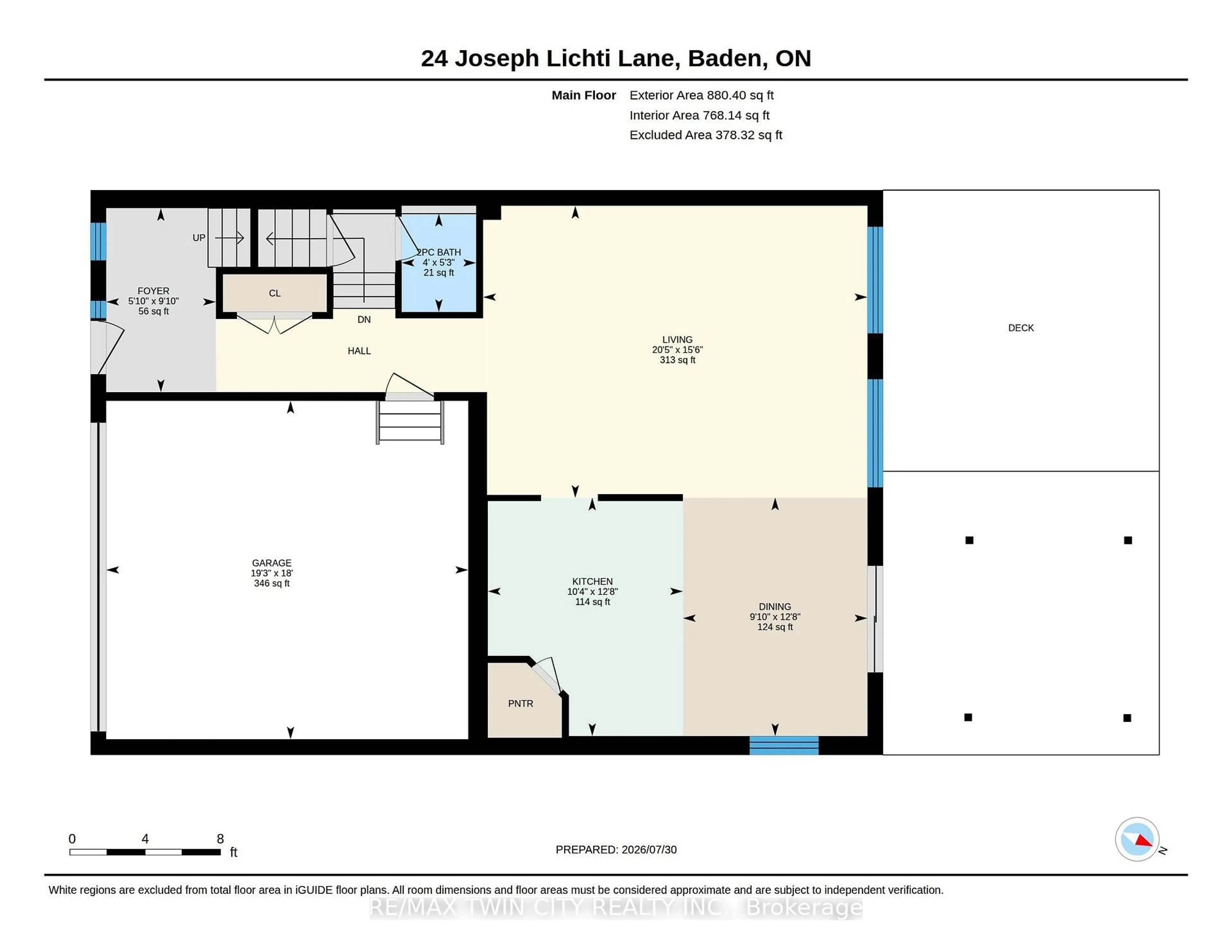 Floor plan for 24 Joseph Lichti Lane, Wilmot Ontario N3A 4S3
