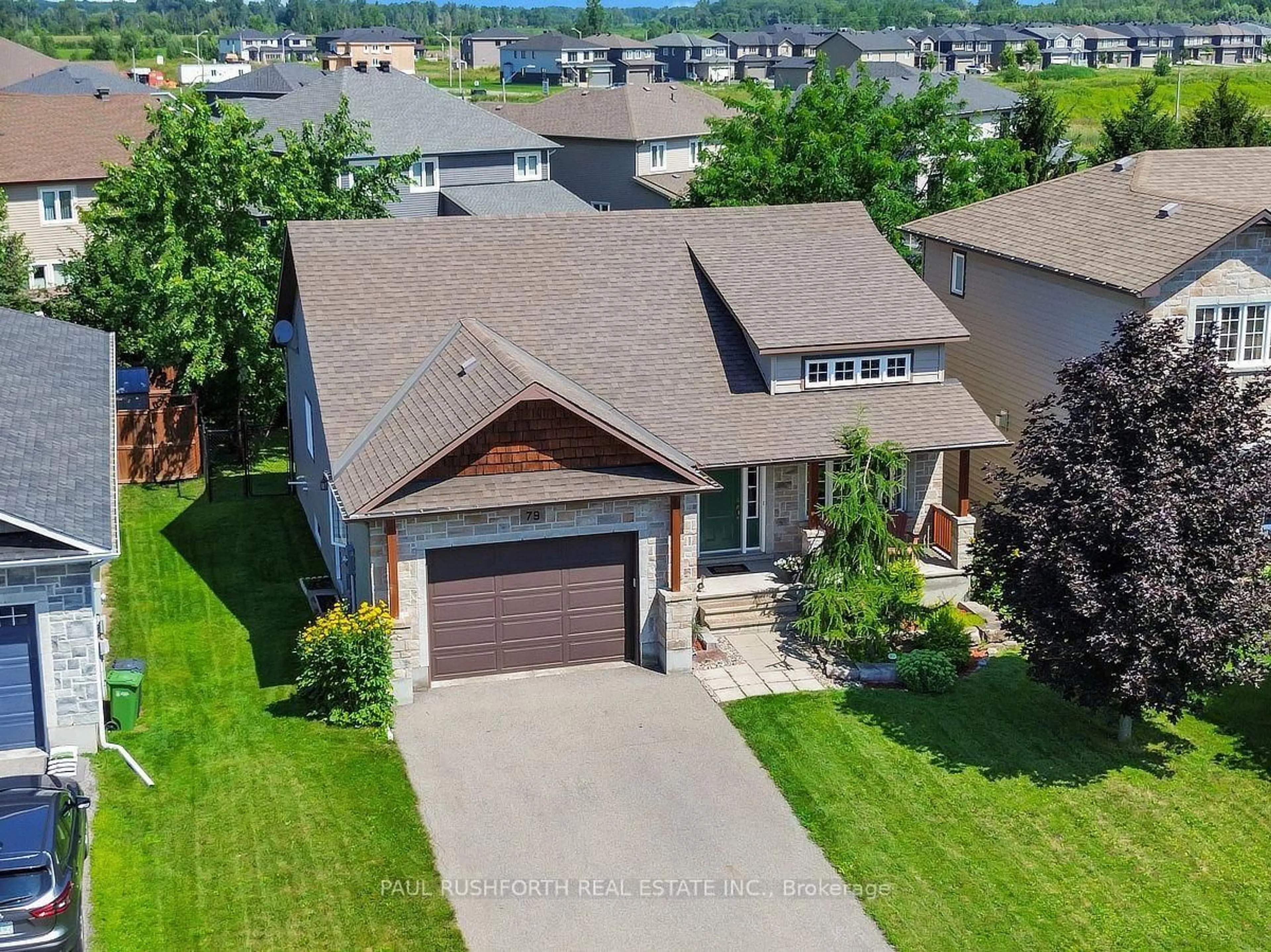 A pic from outside/outdoor area/front of a property/back of a property/a pic from drone, street for 79 Settlement Lane, Russell Ontario K4R 0A4
