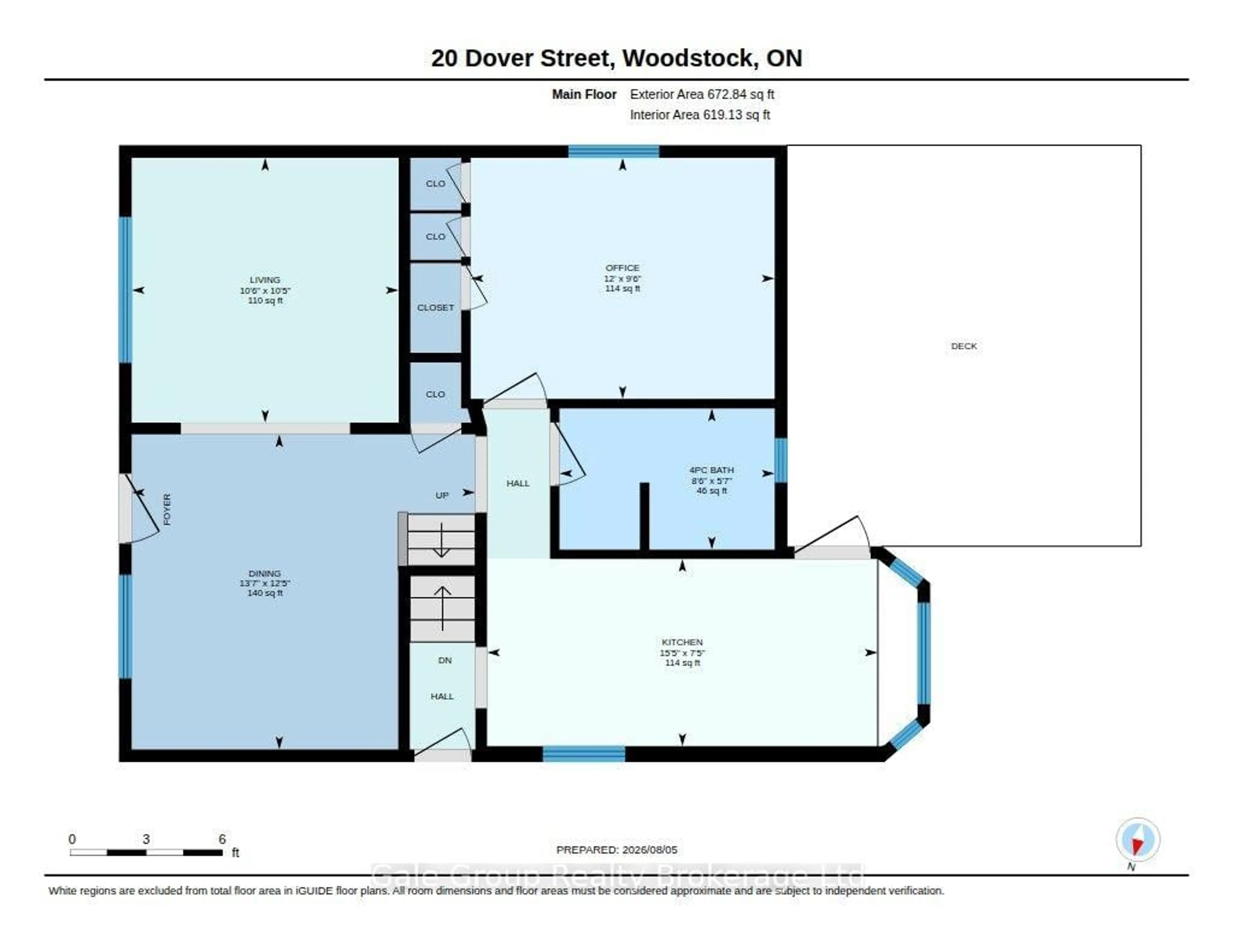 Floor plan for 20 Dover St, Woodstock Ontario N4S 3L8