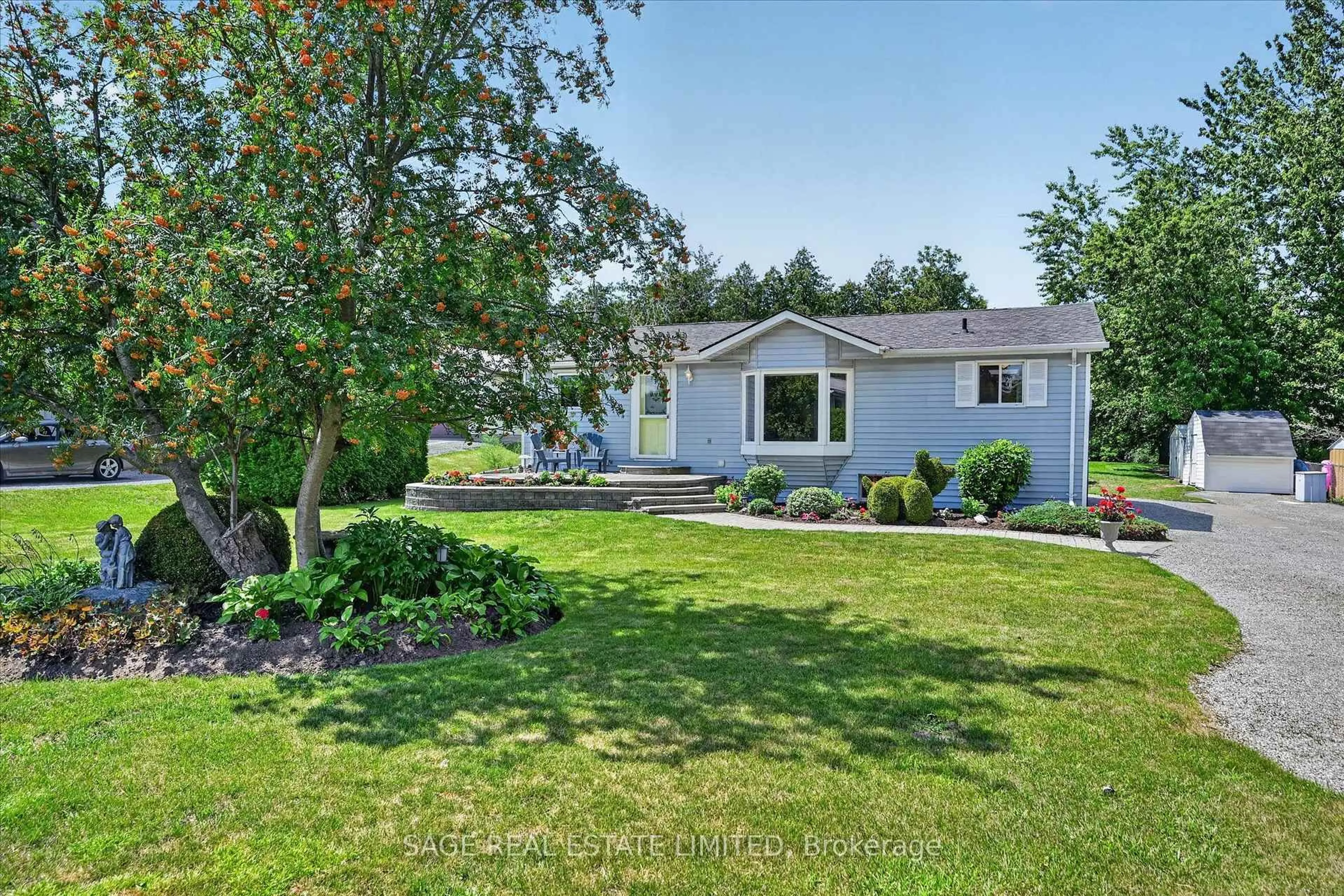 A pic from outside/outdoor area/front of a property/back of a property/a pic from drone, water/lake/river/ocean view for 39 Riverside Dr, Kawartha Lakes Ontario K9V 0H6